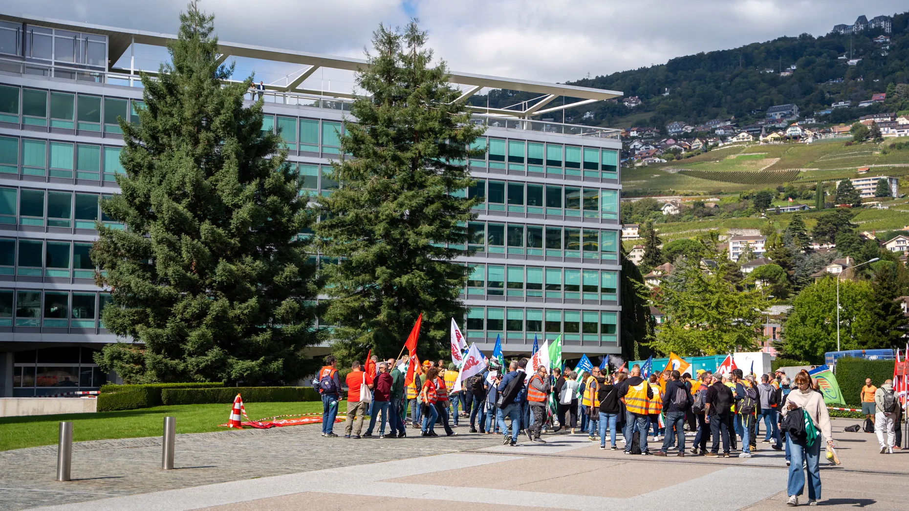Weniger idyllisch als früher: Proteste von Nestlé-Mitarbeitern an der Zentrale in Vevey