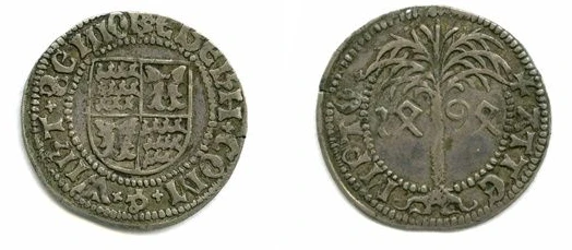 1494 ließ Graf Eberhard die älteste datierte Münze Württembergs schlagen, den „Palmbaumschilling“, benannt nach dem Baum auf der Rückseite, den Eberhards Motto „Attempto“ umgibt.