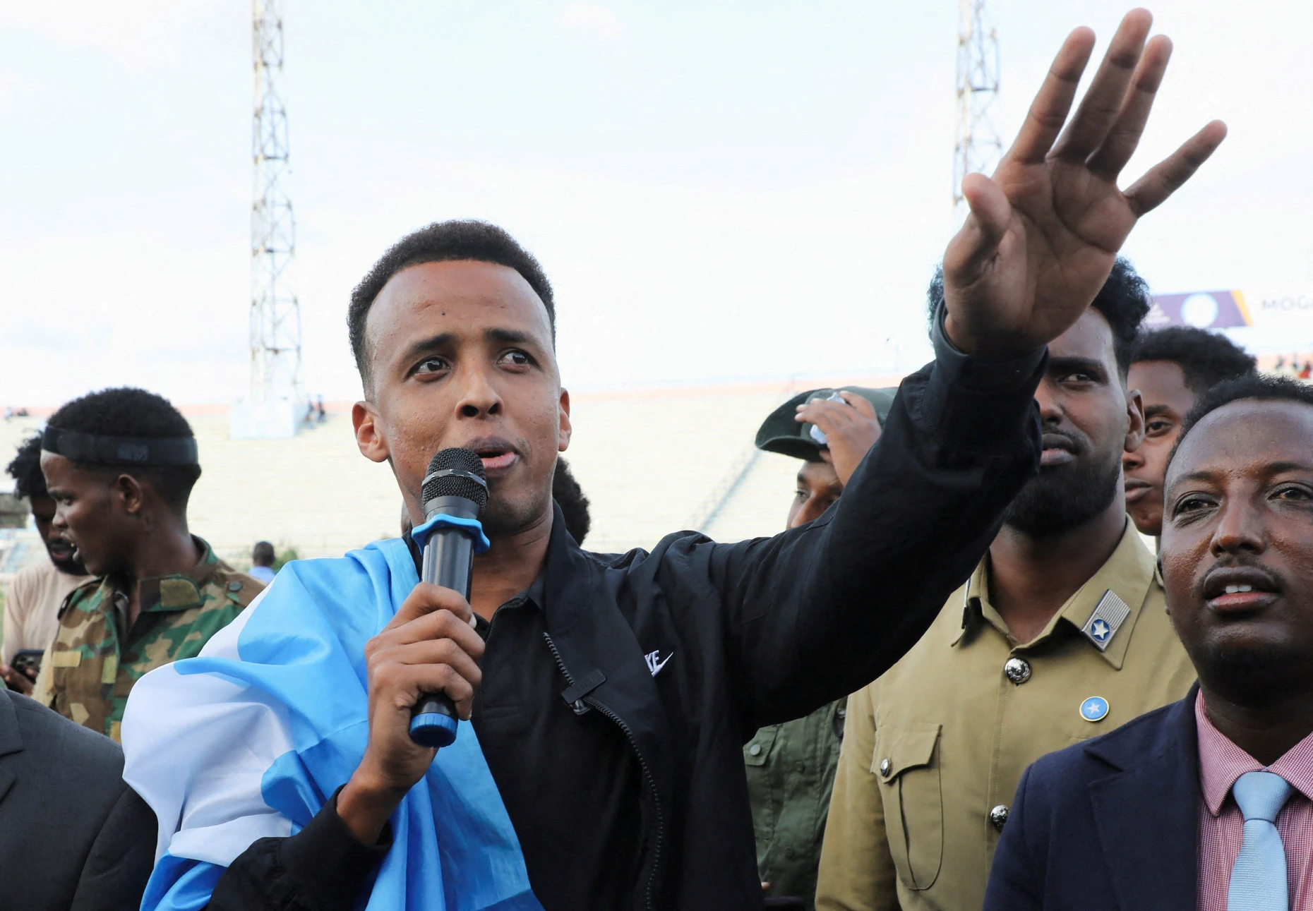 Großer Empfang: Omar Artan bei der Rückkehr nach Somalia am 10. Juni