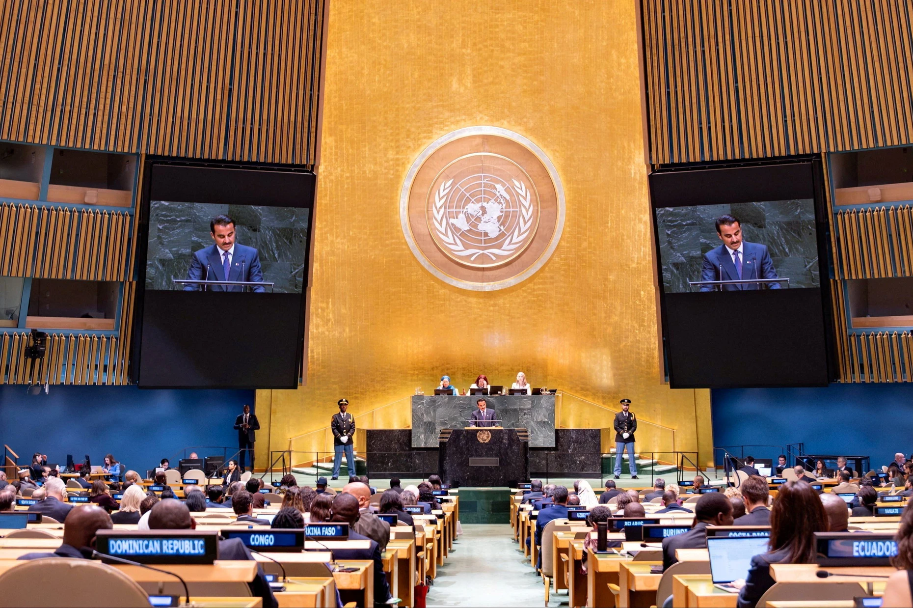 Absoluter Herrscher: Qatars Emir Tamim, hier bei der Generalversammlung der Vereinten Nationen 2026