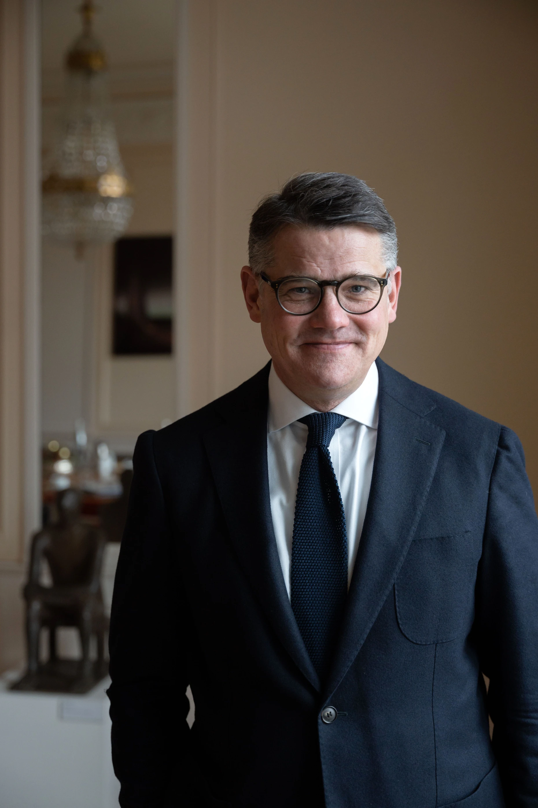 Boris Rhein (CDU) Mitte Dezember 2024 in der Hessischen Staatskanzlei in Wiesbaden
