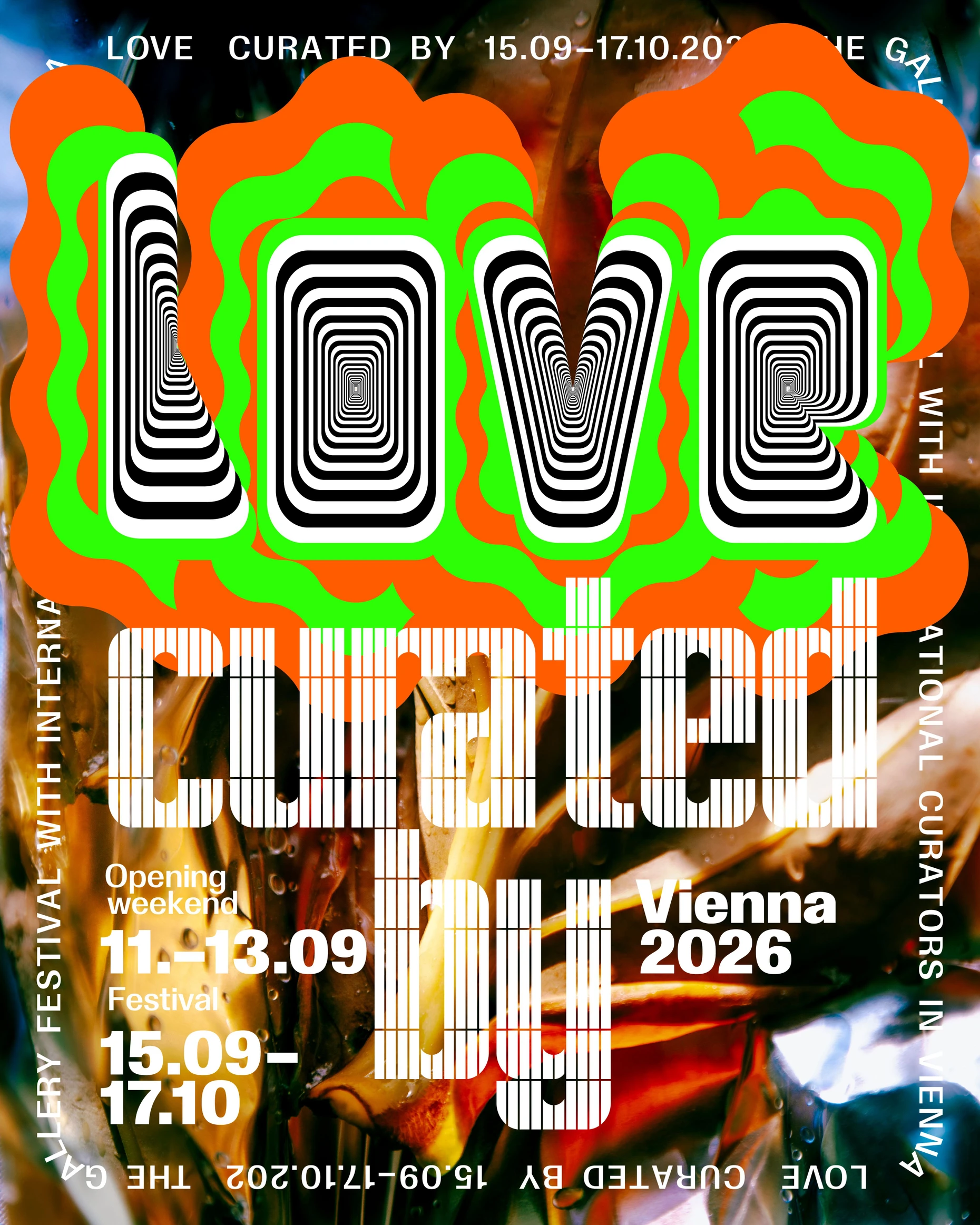 Ganz viel Liebe: Plakat des Galerienfestival „Curated by“