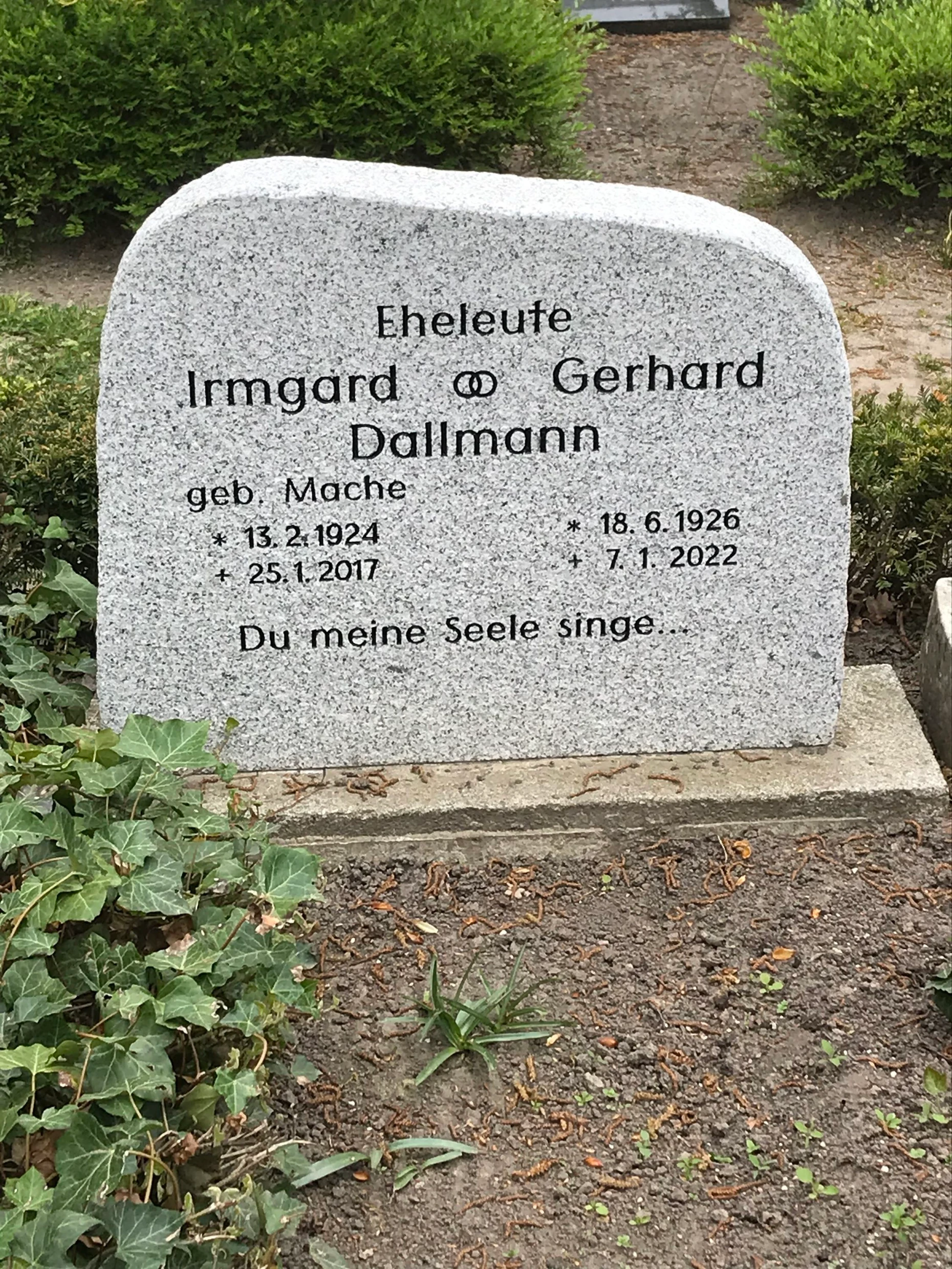 Grab der Eheleute Dallmann in Wieck bei Greifswald