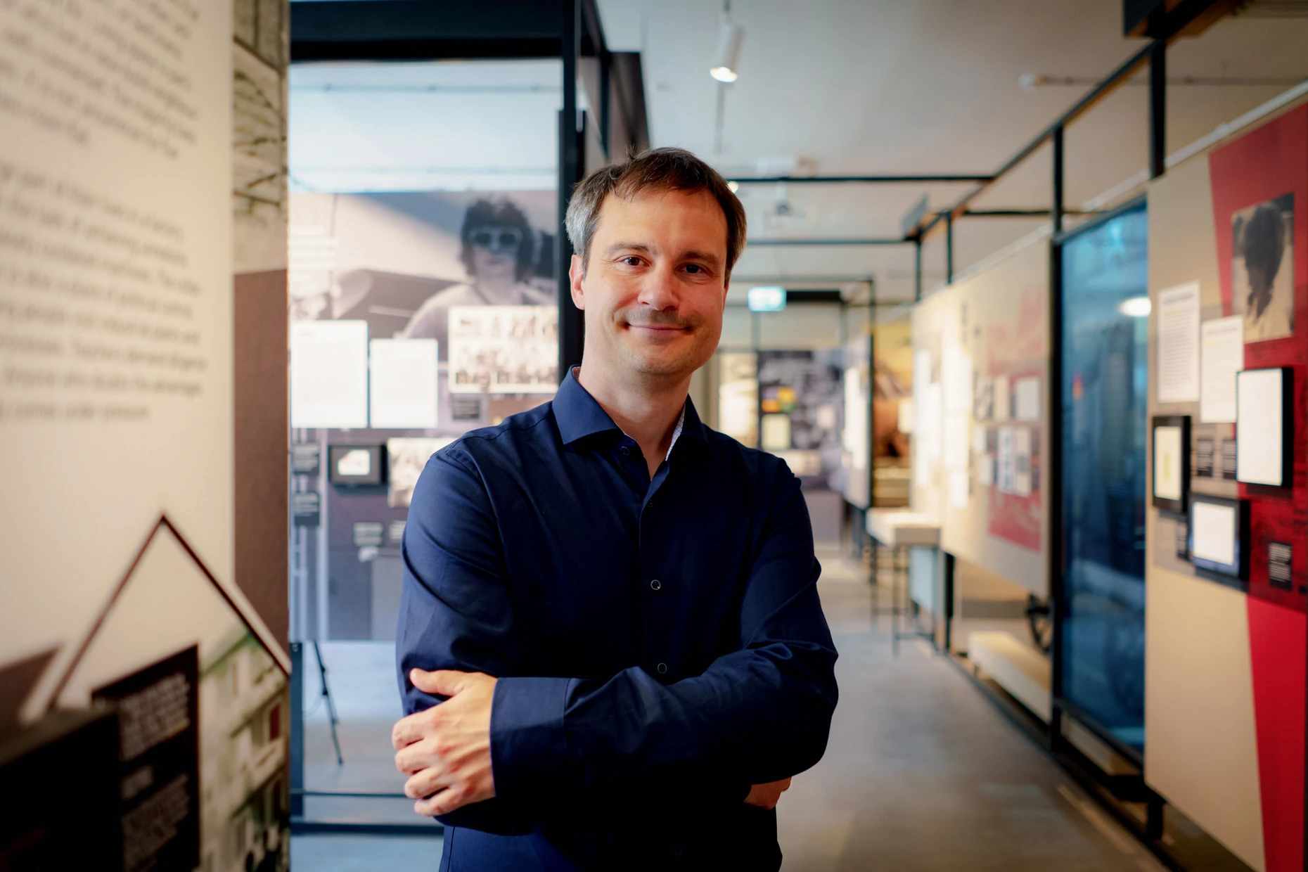 Hausherr: Florian Greiner, Leiter des Museum im einstigen Notaufnahmelager Gießen am Meisenbornweg