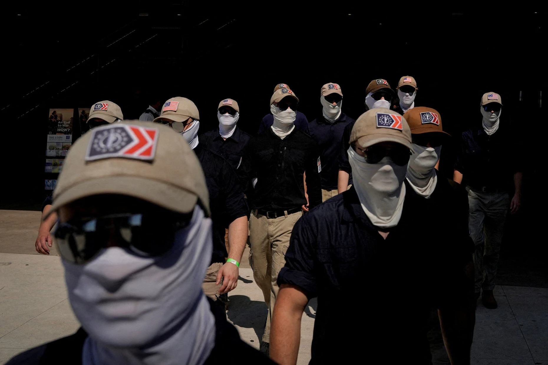 Vermummte Mitglieder der „Patriot Front“ in Washington am 4. Juli