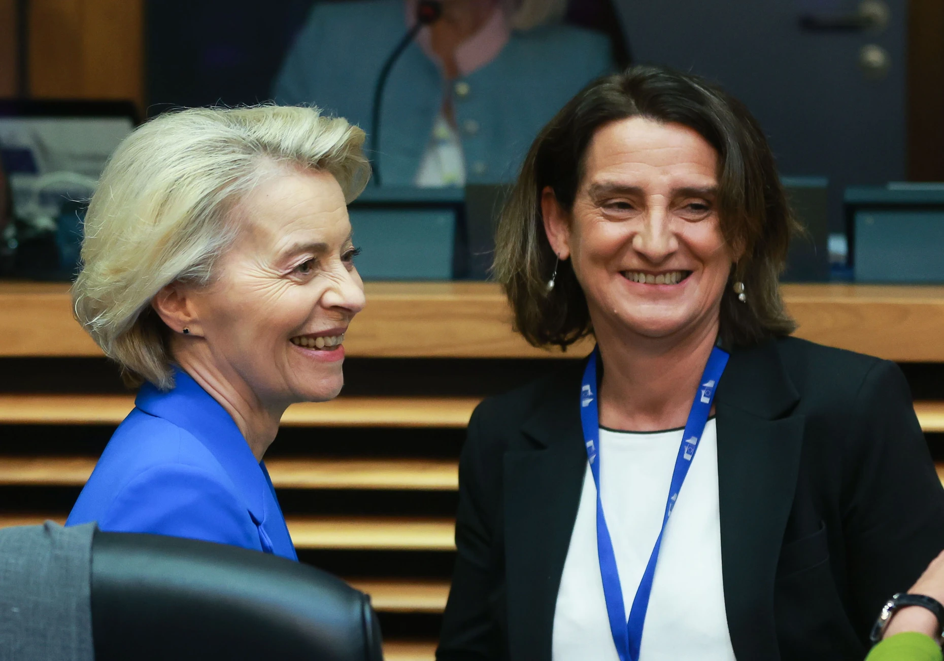 Für die Industriepolitik: Kommissionspräsidentin Ursula von der Leyen und die Wettbewerbskommissarin Teresa Ribera