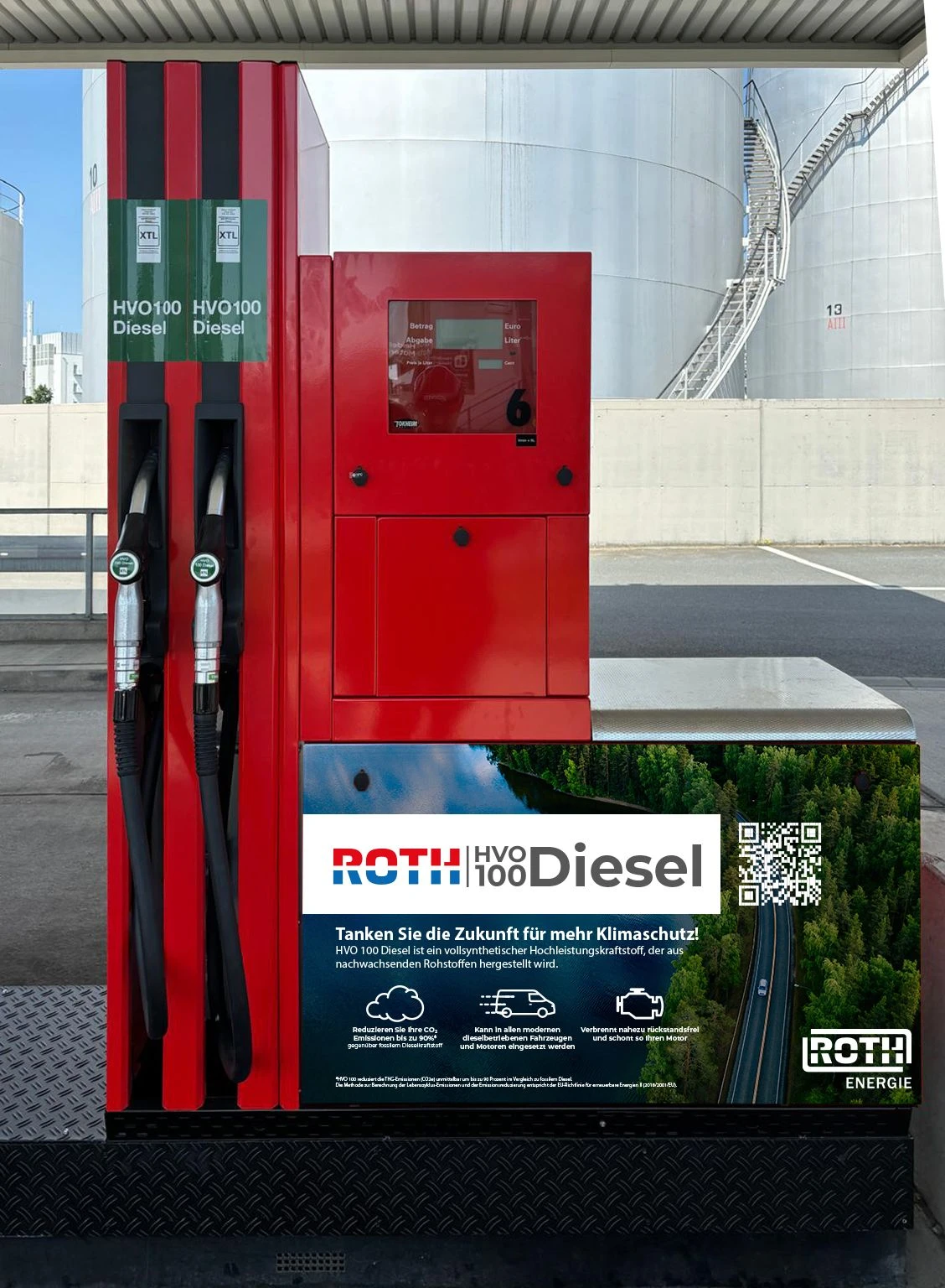 Zapfsäule für HVO, Diesel aus Pflanzenöl