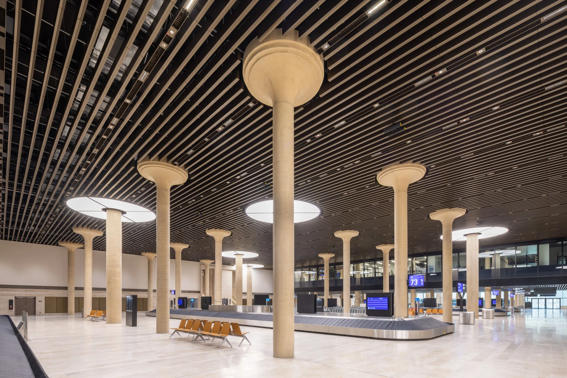 Schick und funktional: das Terminal 3 am Frankfurter Flughafen
