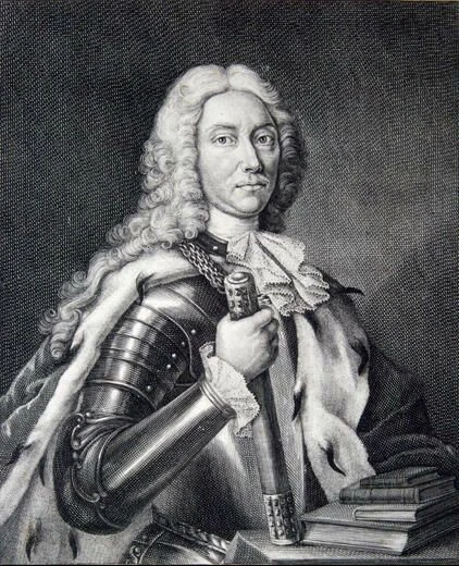 Porträt aus dem Jahr 1716: Dimitrie Cantemir, wie er sich in seinem Werk „Descriptio Moldaviae“ zeigte