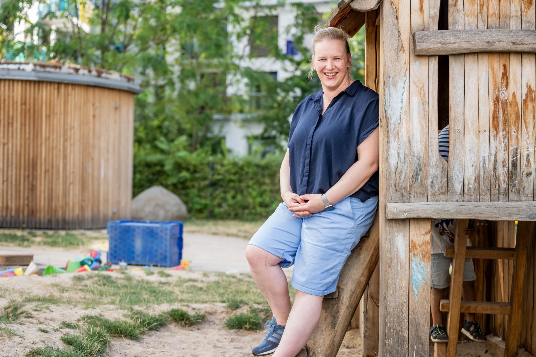 Kita-Leiterin Yvonne Sidjabat: „Wir sind die Kindergärtner, spielen den ganzen Tag Brettspiele, trinken Kaffee und können Gitarre spielen. So ist es nicht mehr, wir leisten Bildungsarbeit.“