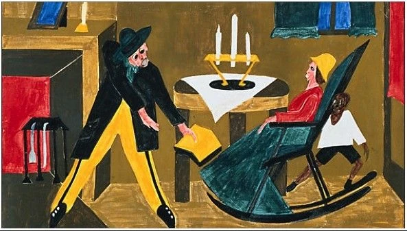 Das sechste der 32 Bilder aus „The Life of Frederick Douglass“ von Jacob Lawrence