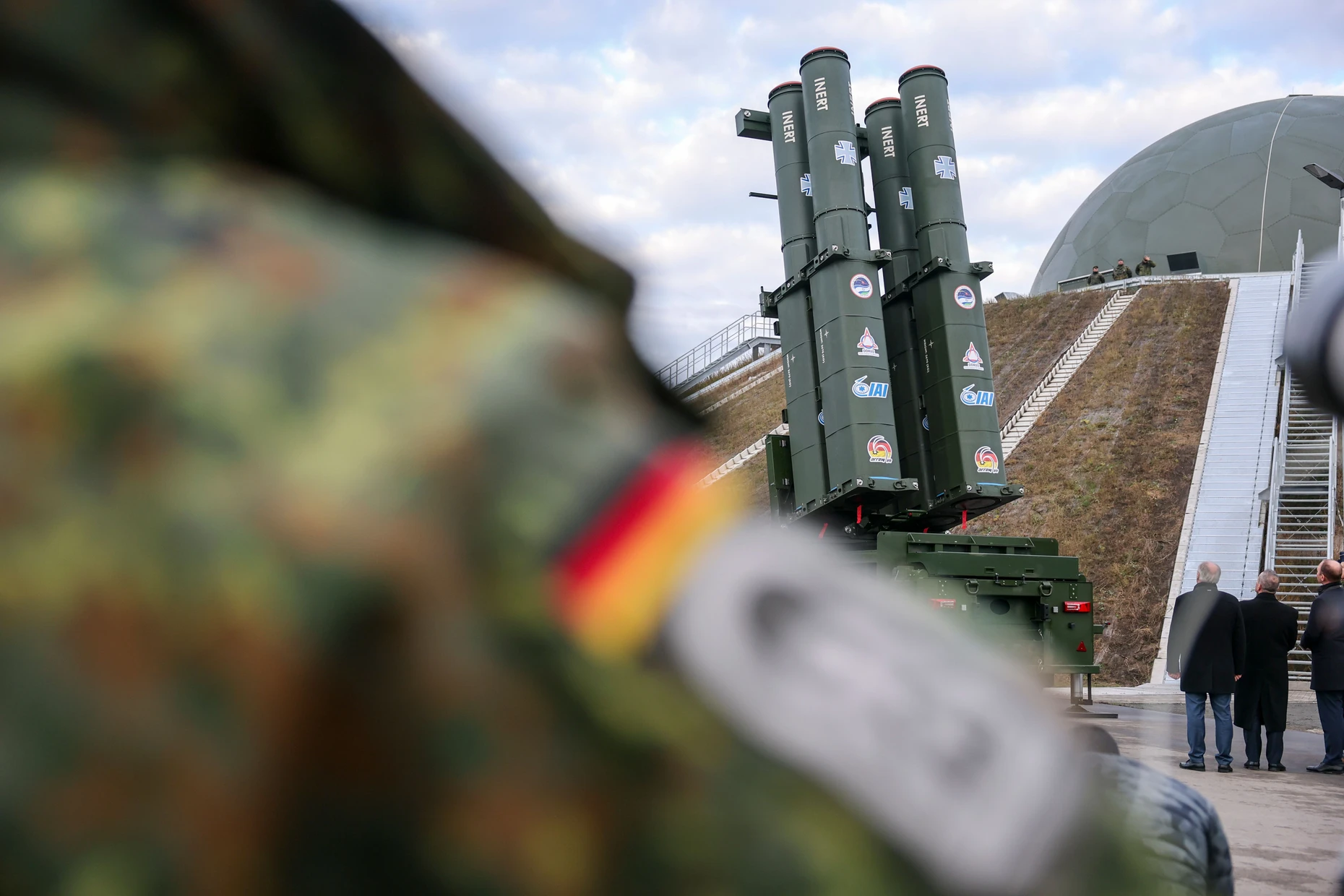 Inbetriebnahme des Abschussgerätes des neuen Luftverteidigungssystems Arrow 3 im vergangenen Dezember in der Annaburger Heide.