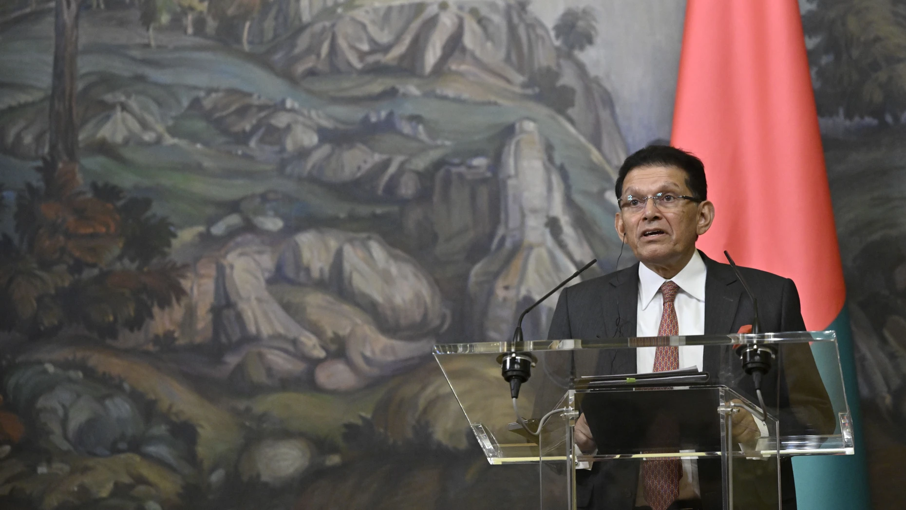 Baerbocks Nachfolger: Khalilur Rahman während einer Pressekonferenz mit dem russischen Außenminister Sergej Lawrow in Moskau