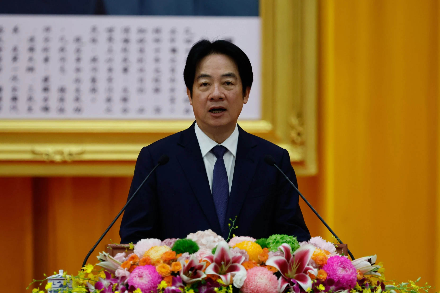 Der taiwanische Präsident Lai Ching-te Ende Juni bei der Abschlusszeremonie der Militärakademie in Taipeh