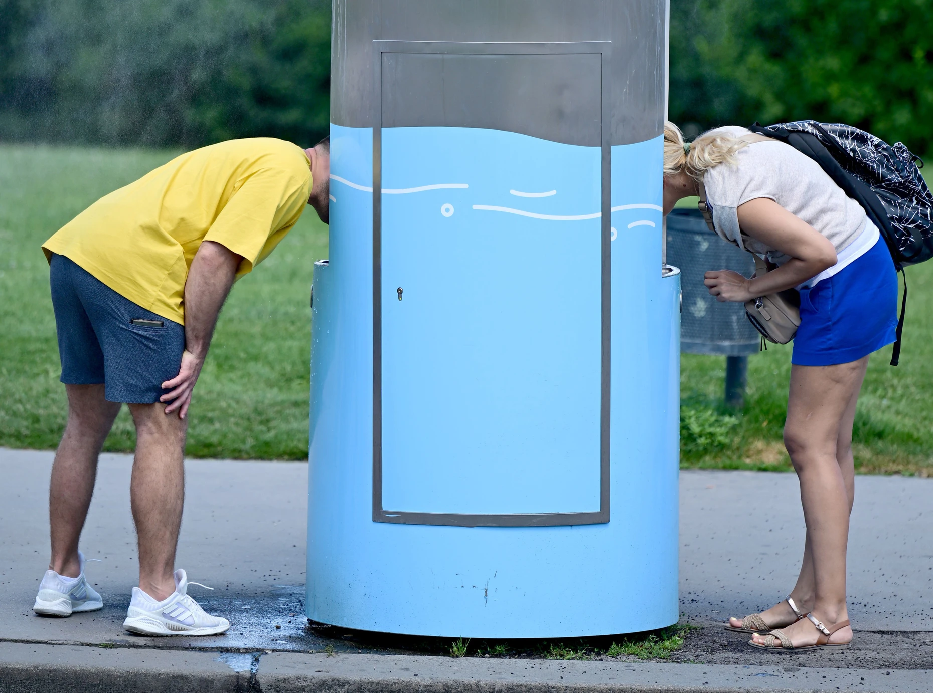 Einzige Rettung: ein Trinkbrunnen in Wien