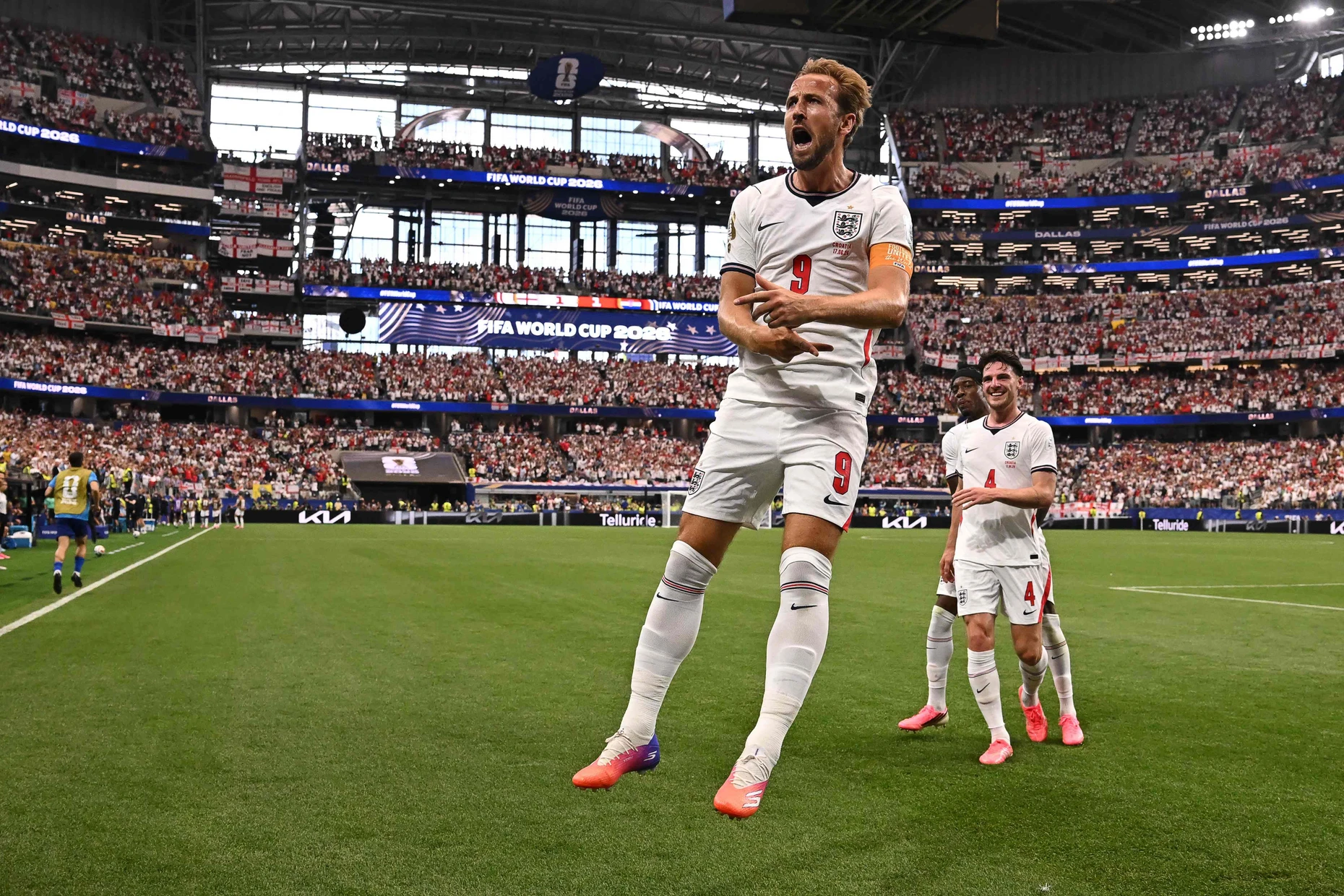Auf Höhenflug: Englands Stürmer Harry Kane erzielte gegen Kroatien zwei Tore.