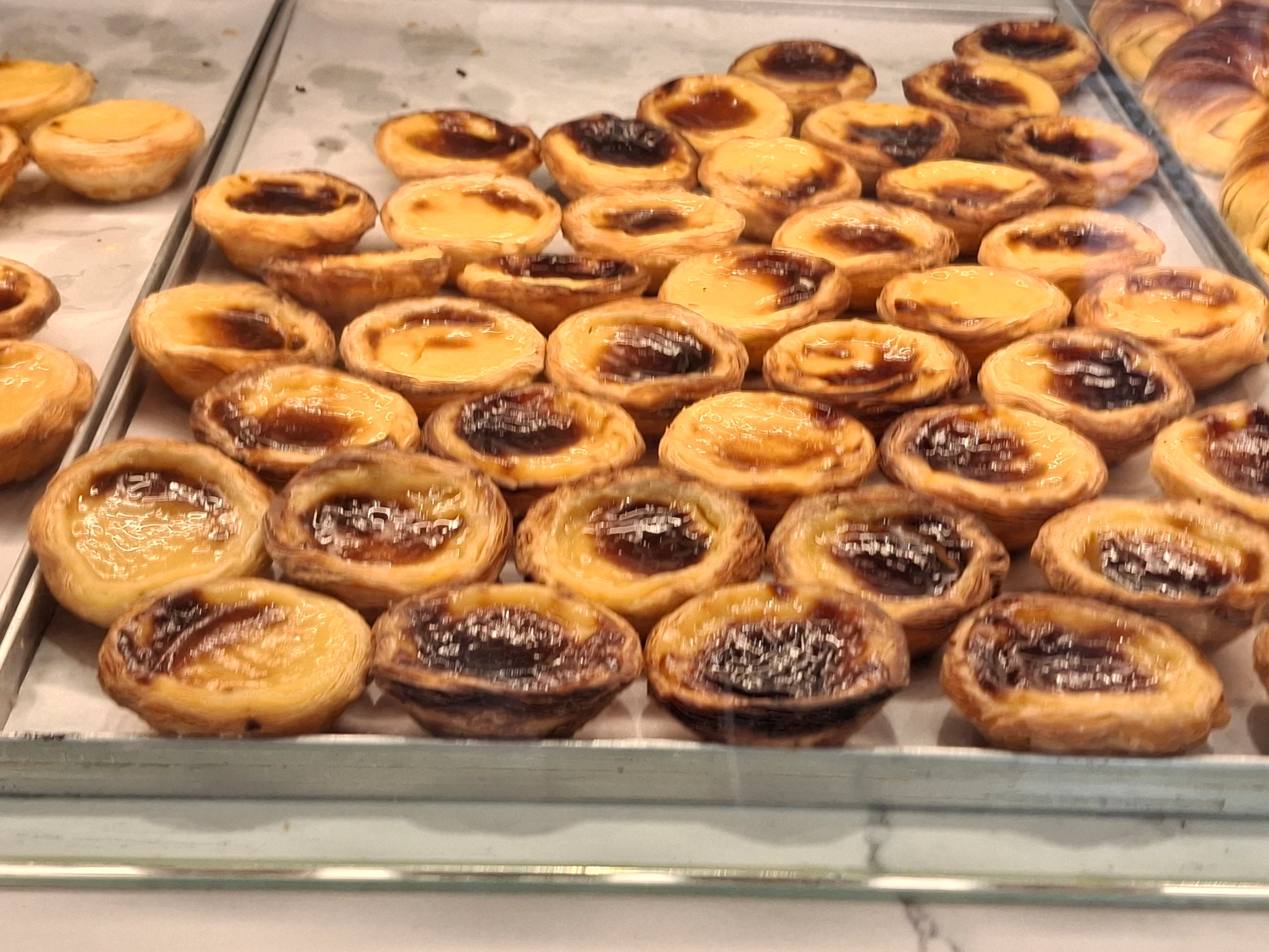 Pastel del Nata in der Auslage
