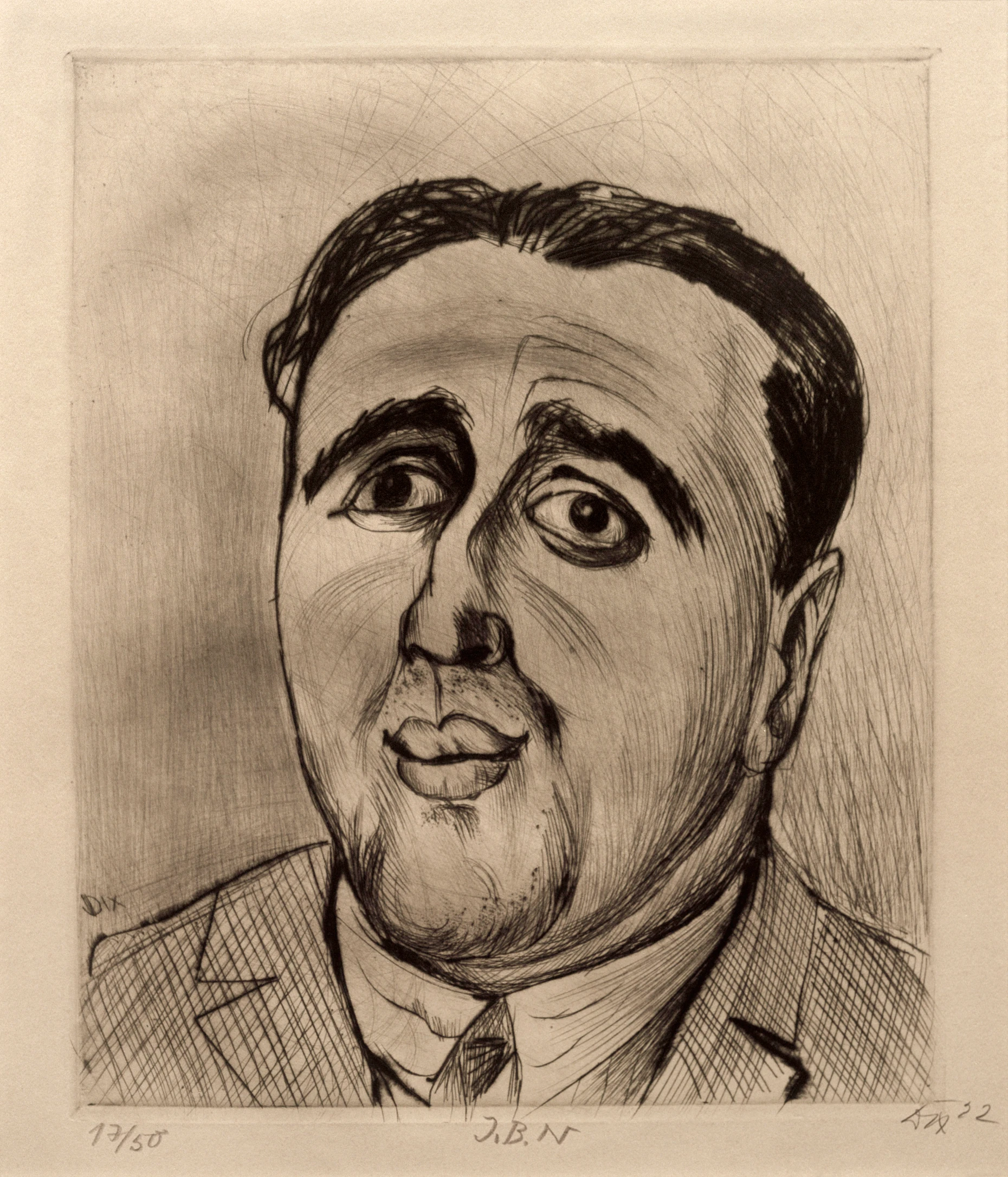 Engagierte sich früh für Beckmann: der Kunsthändler Jsrael Ber Neumann, hier porträtiert von Otto Dix