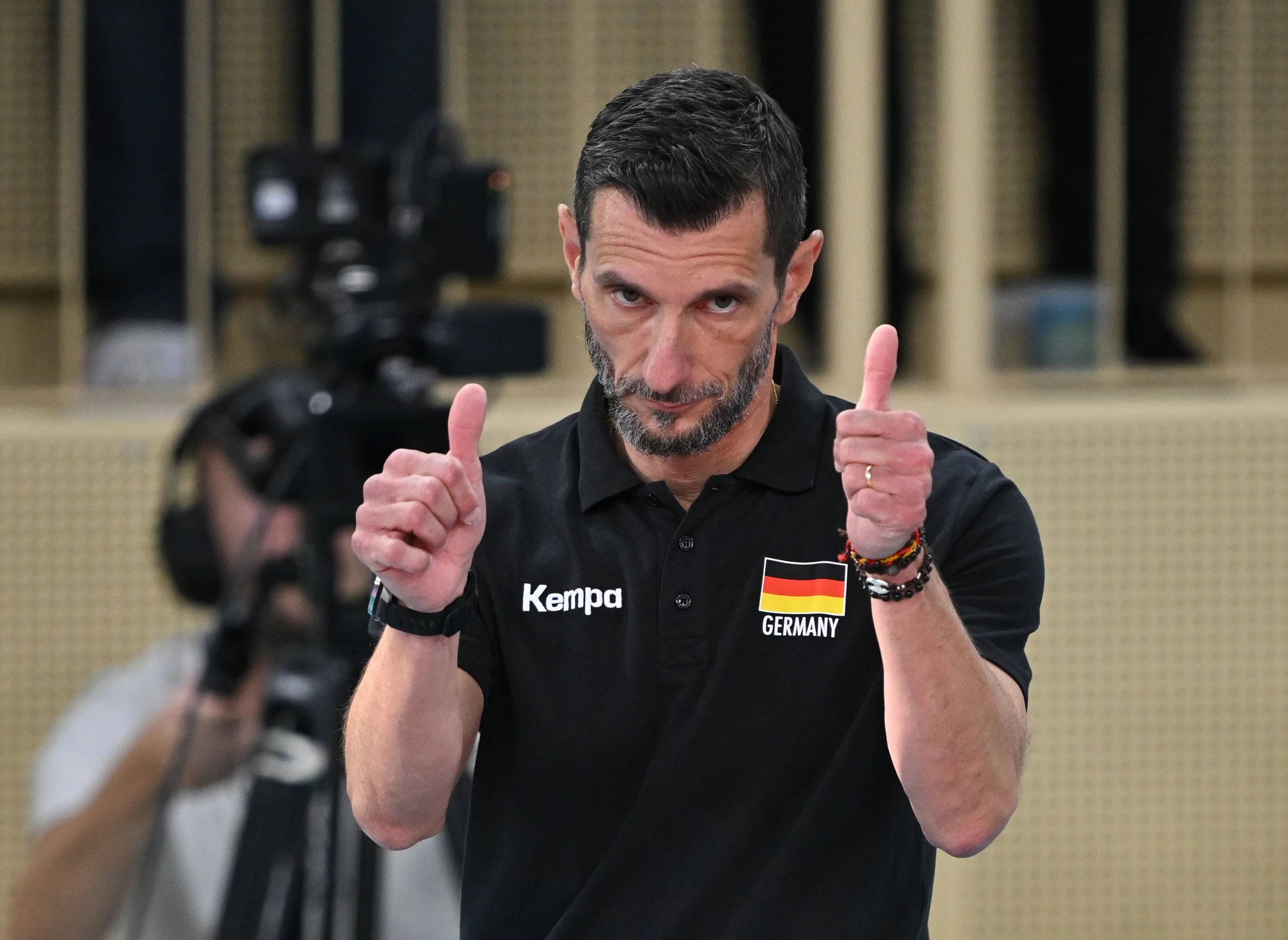 Kritischer Beobachter: Deutschlands Cheftrainer Giulio Bregoli