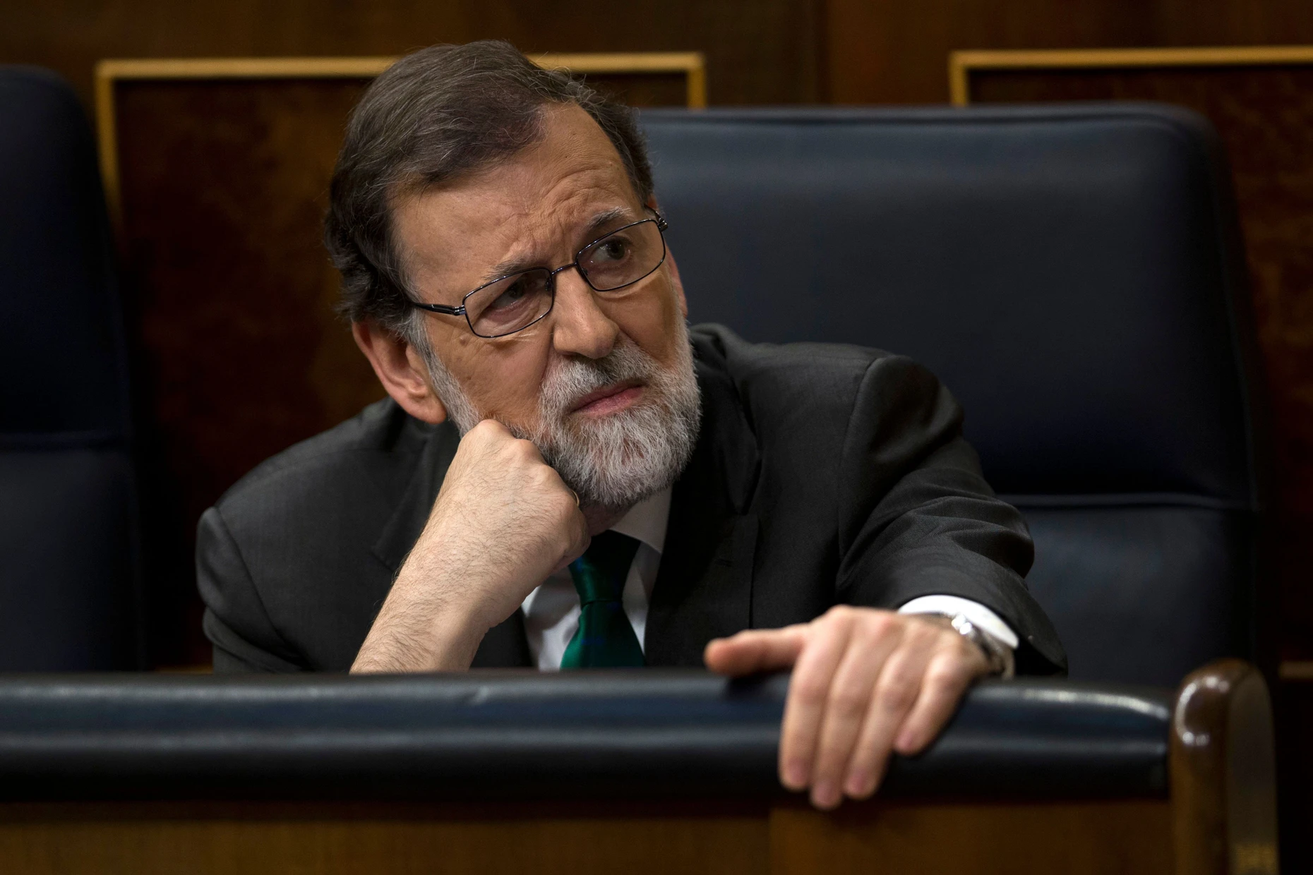 Mariano Rajoy 2018 im Parlament, kurz bevor ihn Pedro Sánchez durch ein Misstrauensvotum stürzte