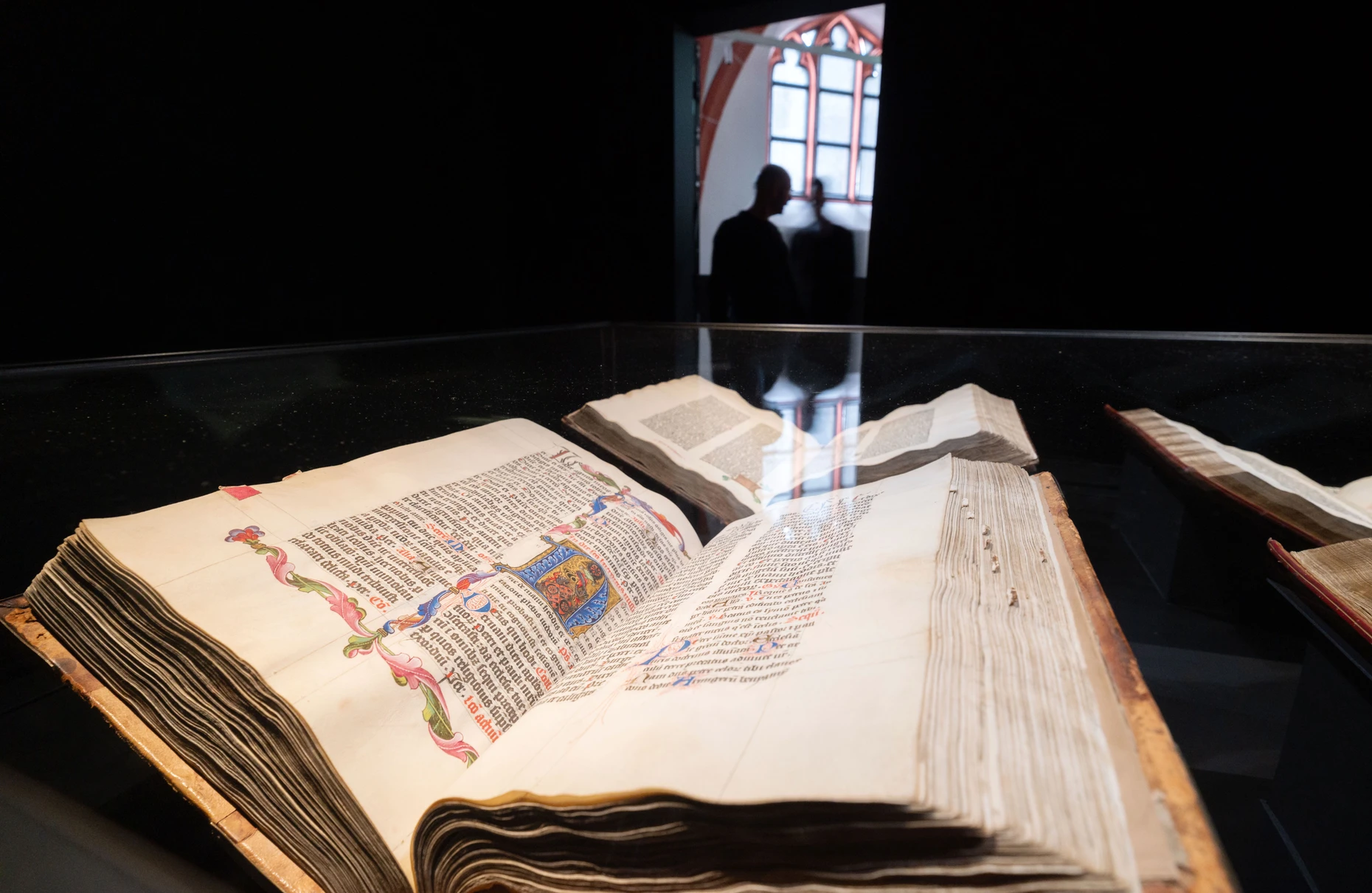 Augenweide: Auch am Interimsstandort, der vermutlich noch bis 2032 gebraucht wird, zählen die Gutenberg-Bibeln bei Besuchern zu den Hauptattraktionen.