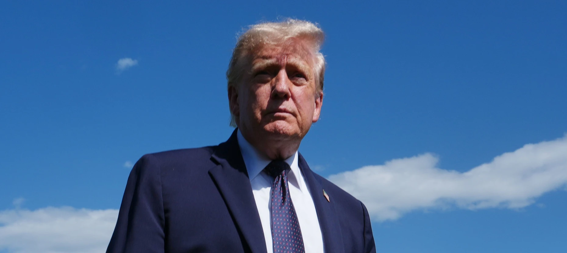 US-Präsident Donald Trump bei seiner Ankunft in Évian