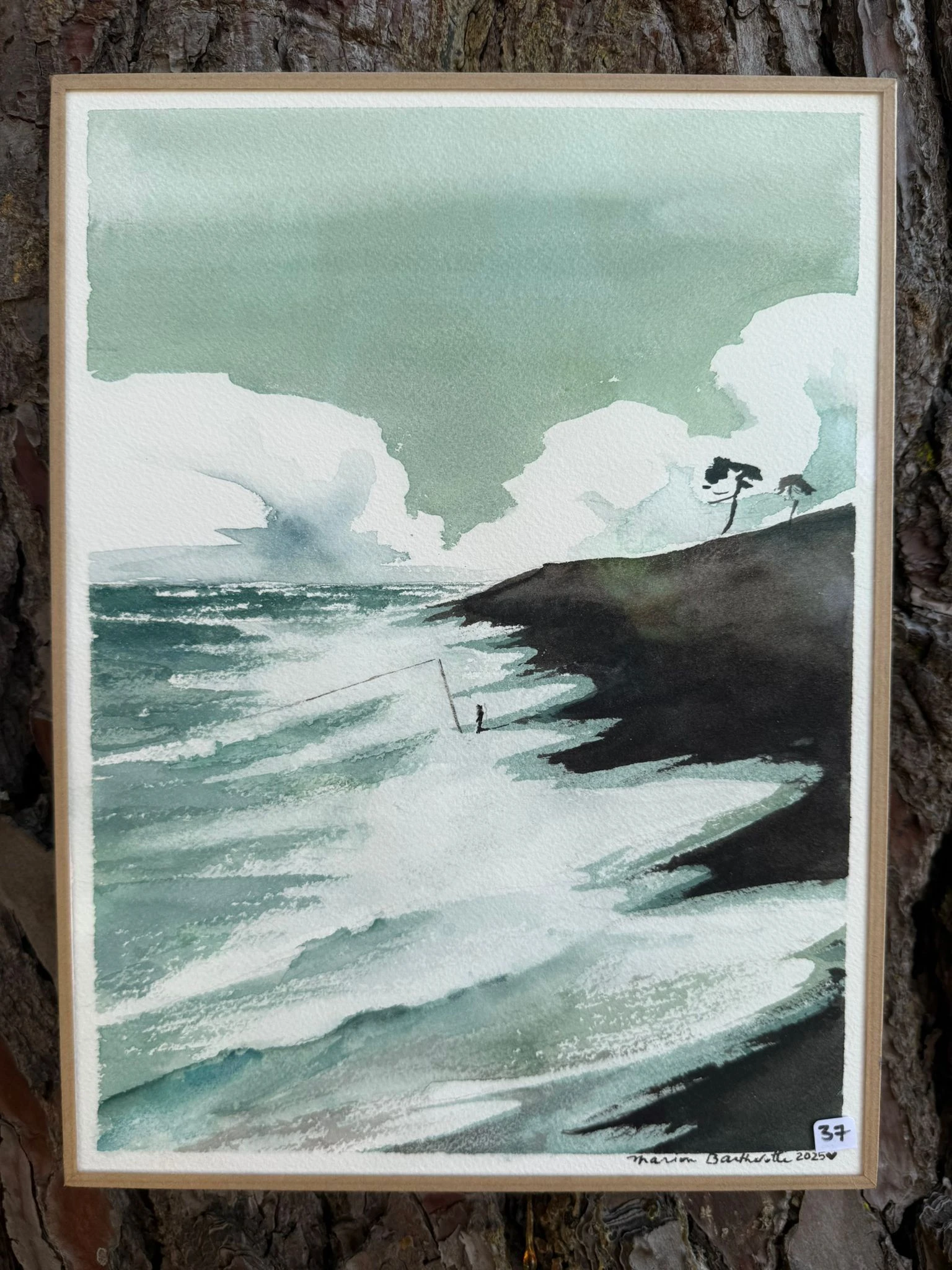 Reißt seine Küste mit sich: Der Atlantik, gemalt von Benoît Bartherottes Tochter Marion