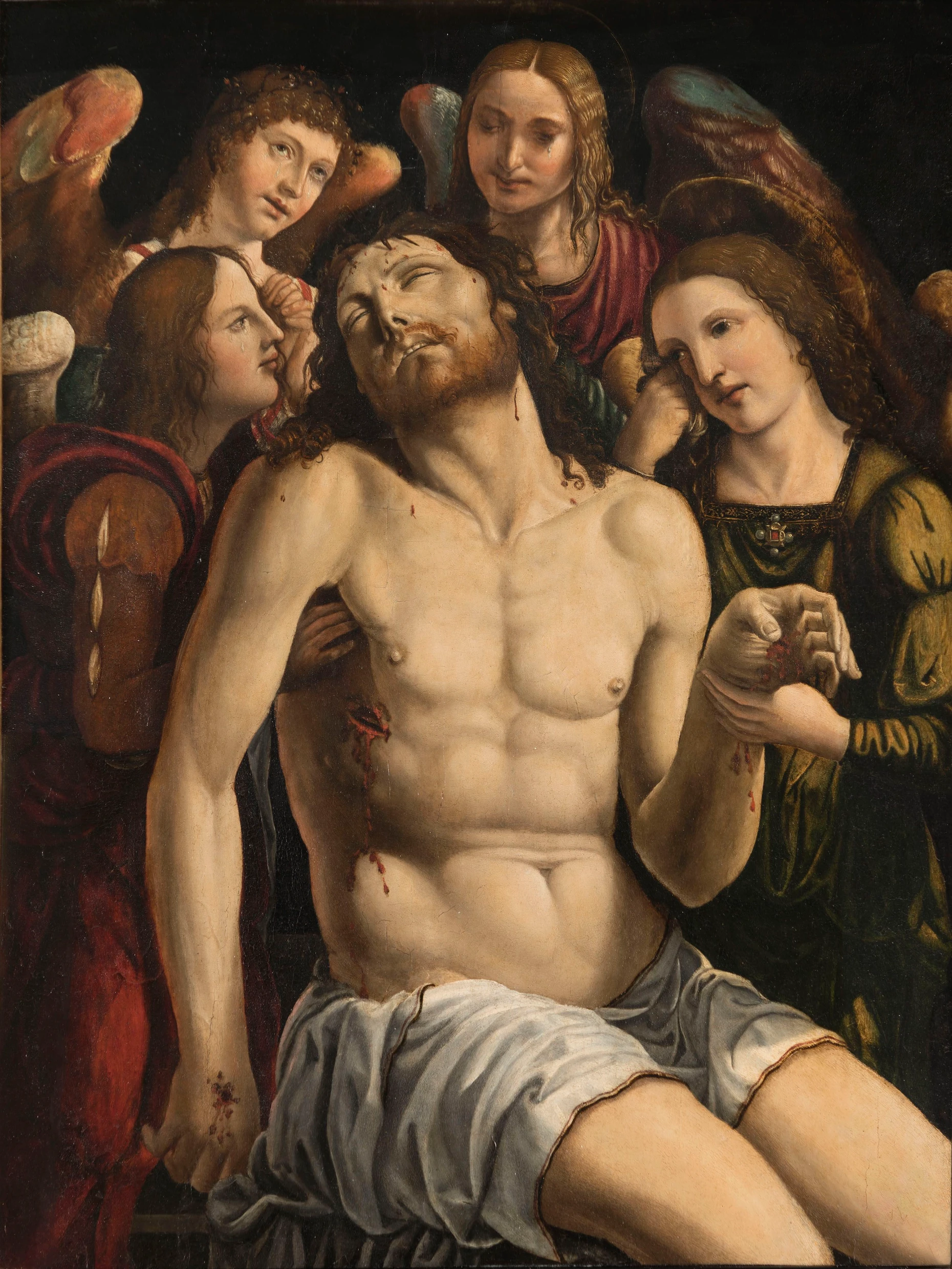  „Toter Christus, von vier Engeln gestützt“, um 1500