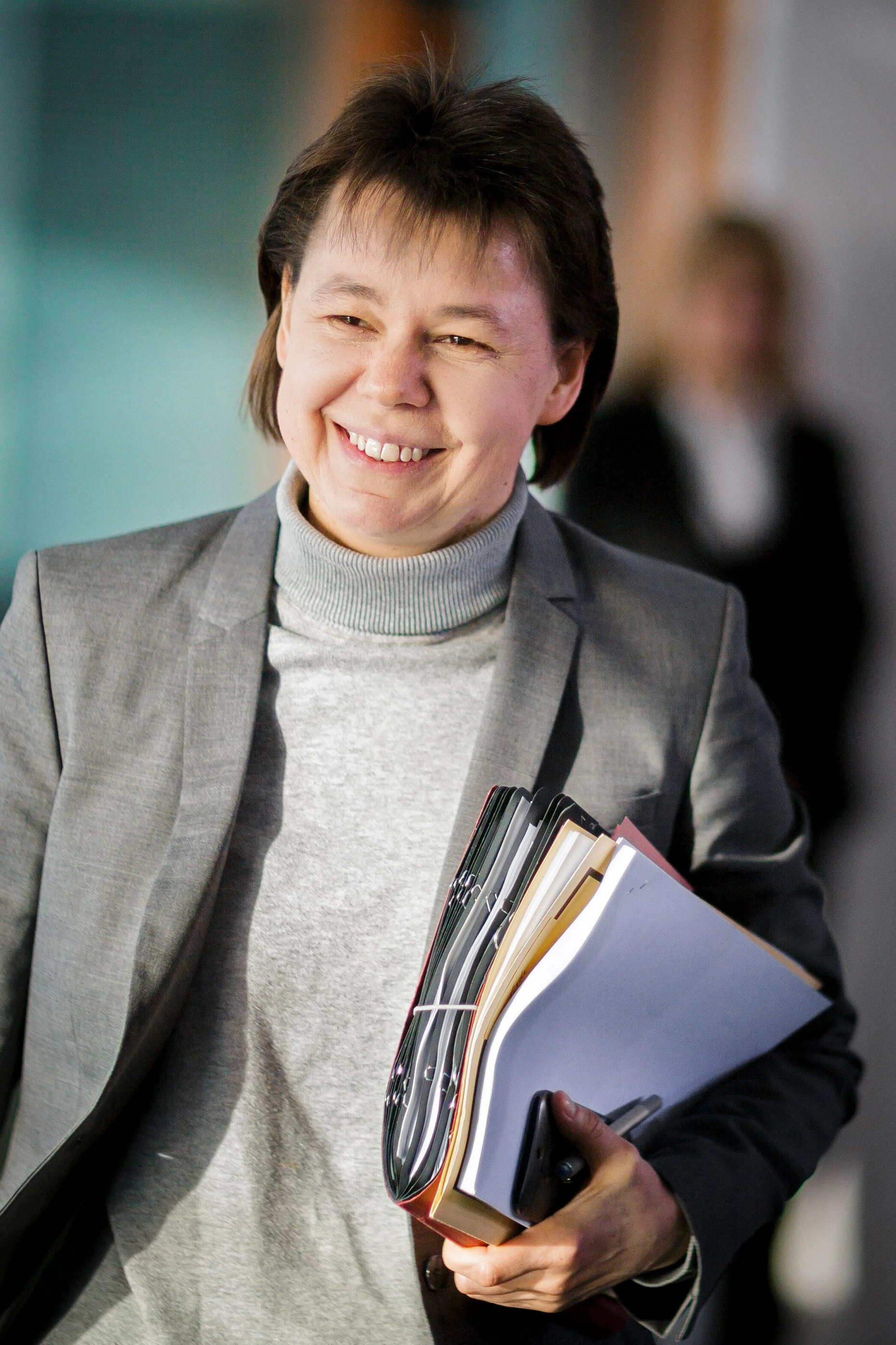 Beate Baumann vor einer Kabinettssitzung im Februar 2016