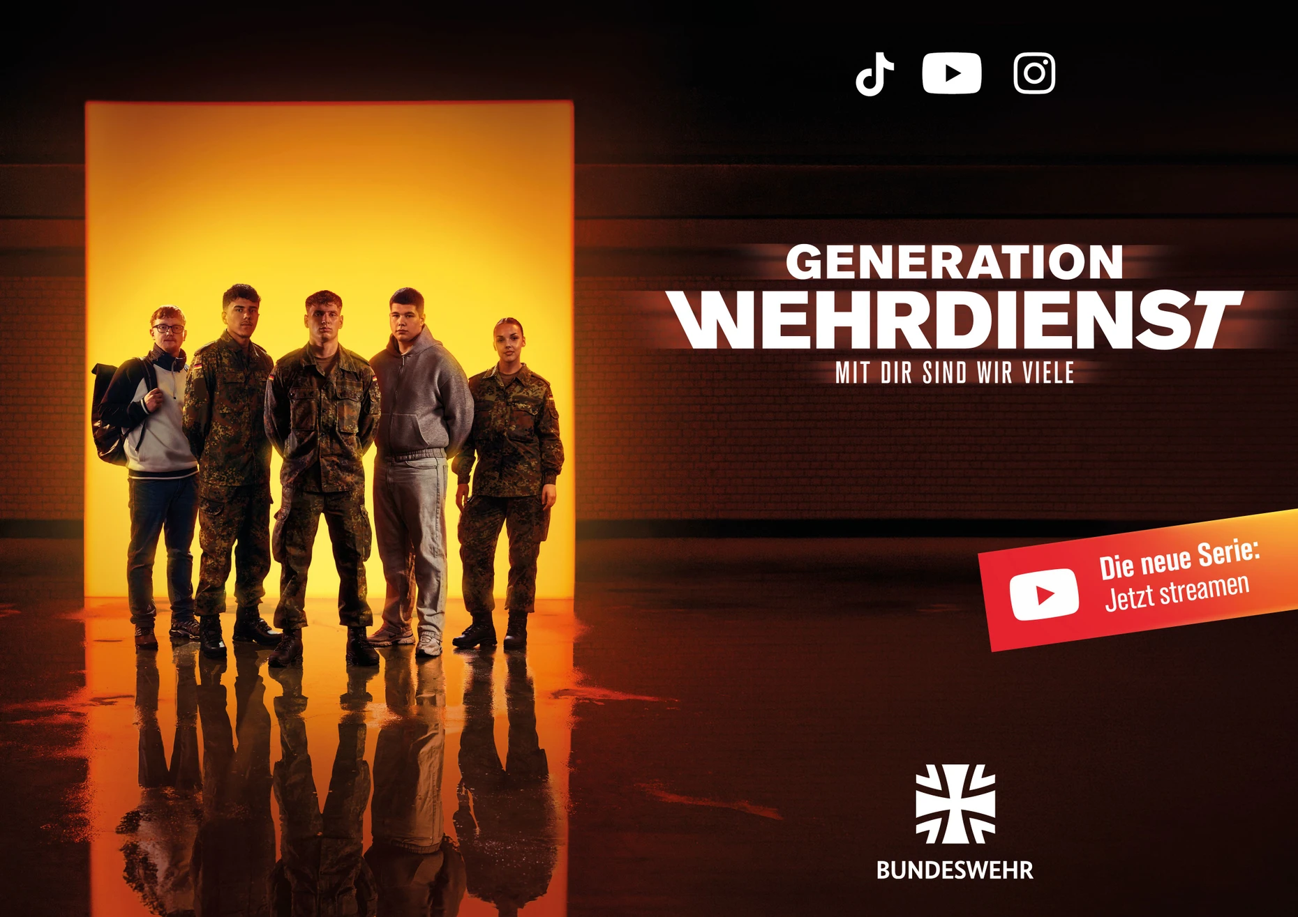  die fünf Rekruten, die die Serie „Generation Wehrdienst“ begleitet.