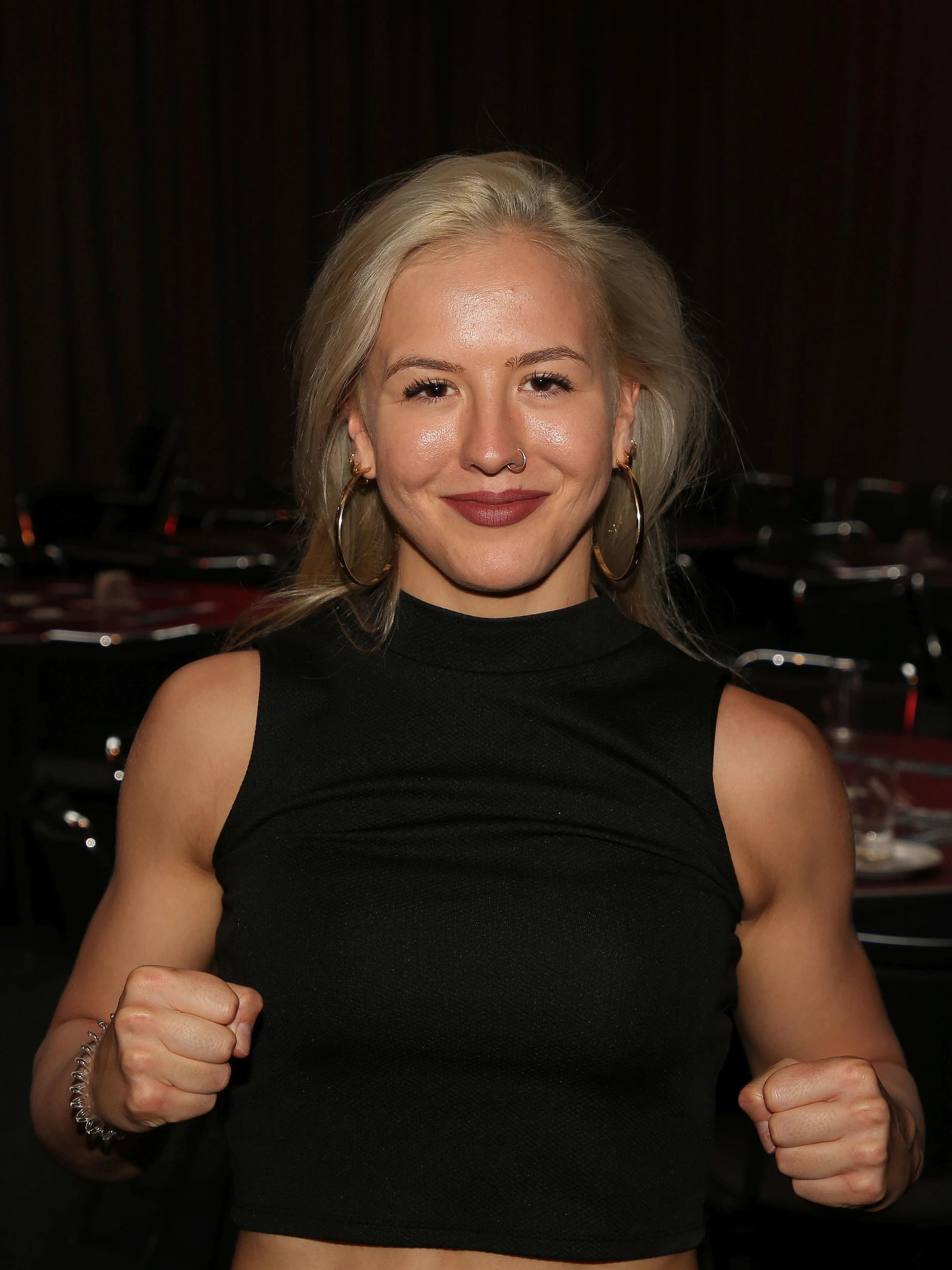 La boxeadora Cheyenne Hanson está feliz en el gran escenario