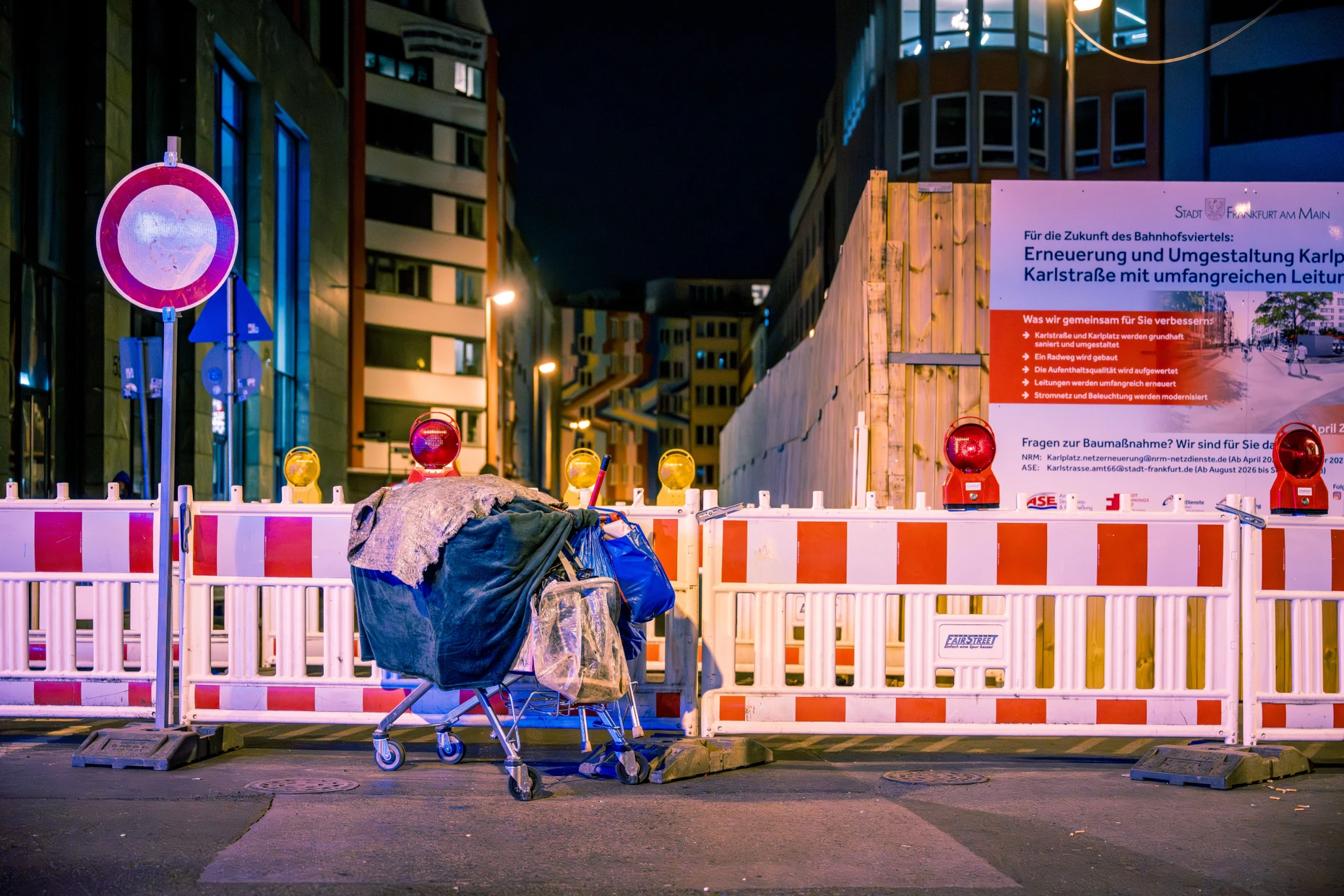 Gesperrt: Im Bahnhofsviertel ist derzeit kein Durchkommen mehr.