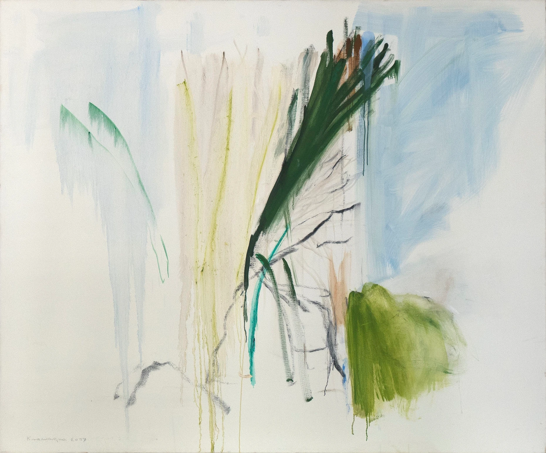 Führt in der Galerie Welz ins Grüne: Peter Krawagna, „Esquinzo“