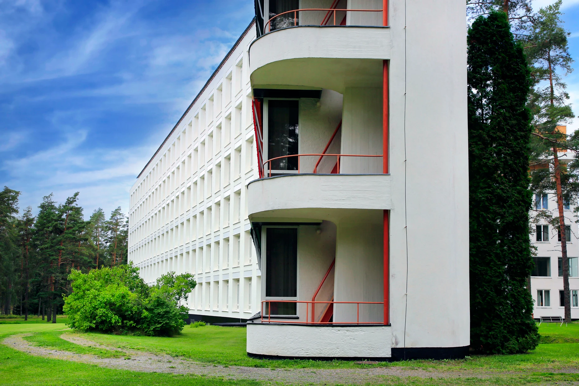 Das Sanatorium Paimio in Finnland, entworfen vom finnischen Architekten Alvar Aalto und 1933 fertiggestellt. Aaltos Werk ist jetzt ebenso UNESCO-Welterbe.
