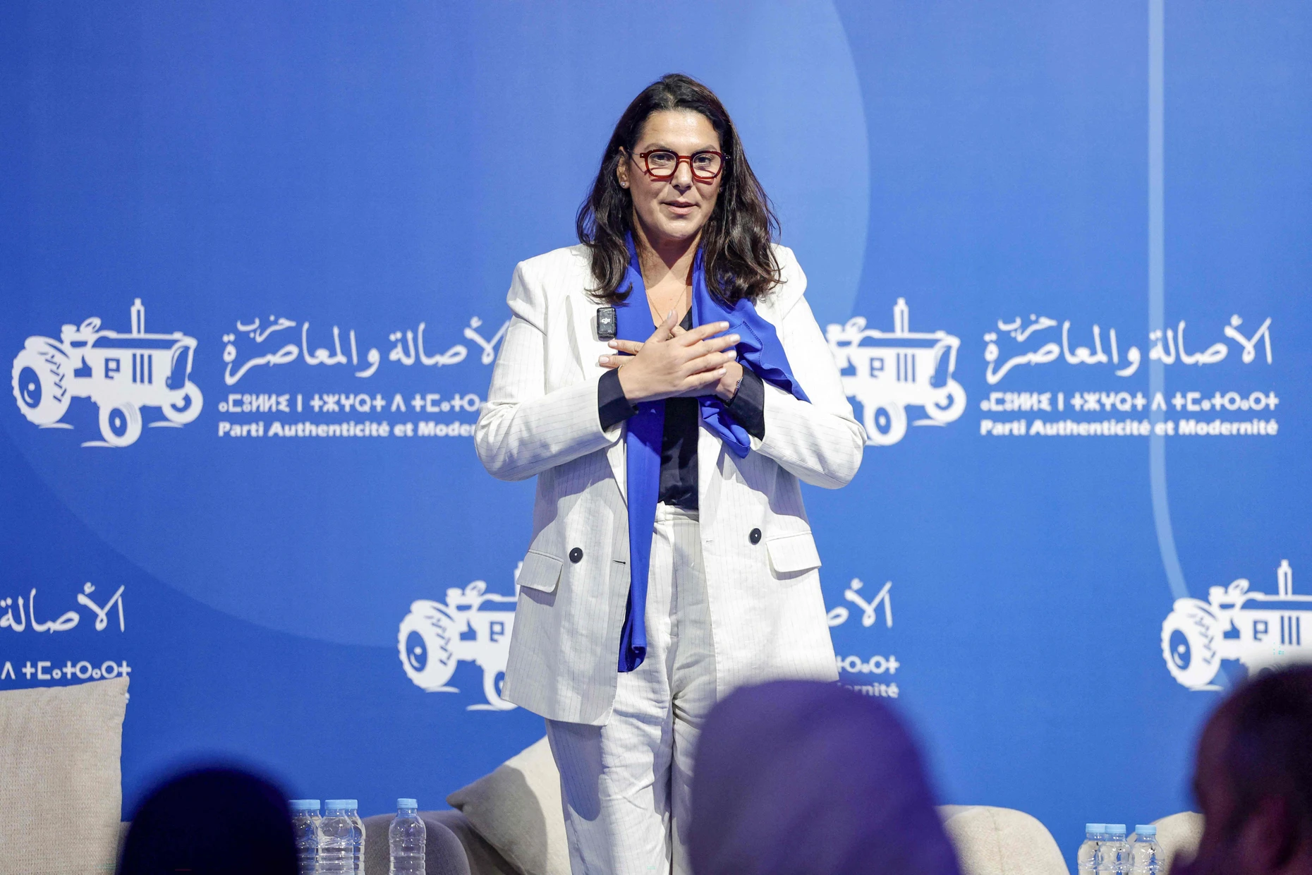 Fatima Ezzahra El Mansouri bei einer Parteiveranstaltung Mitte September in Tanger
