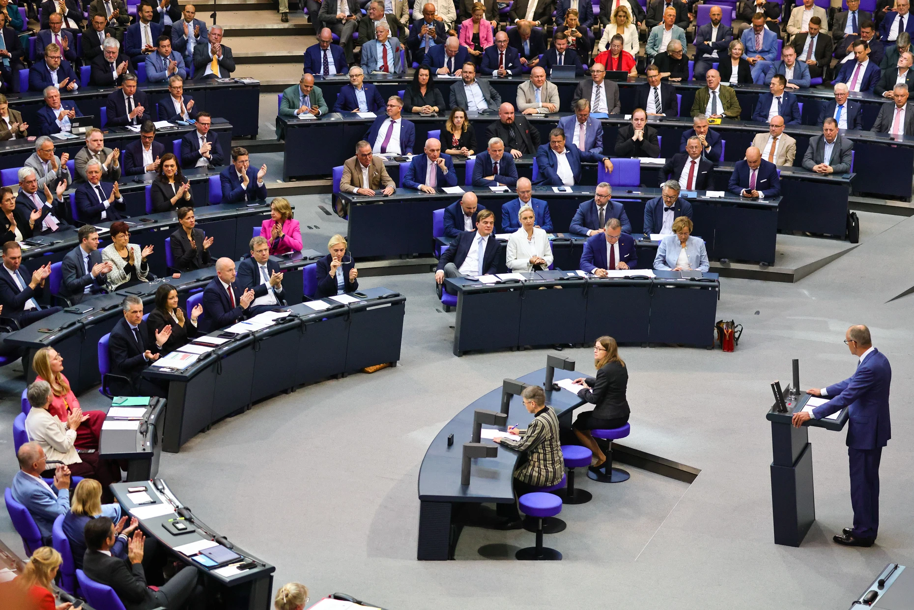 Merz am Mittwoch in der Generaldebatte.
