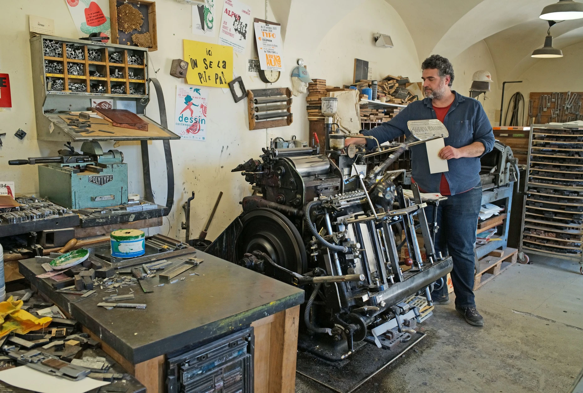Die alte Technik funktioniert noch tadellos: In der Druckerei Colophon Rob Kieffer