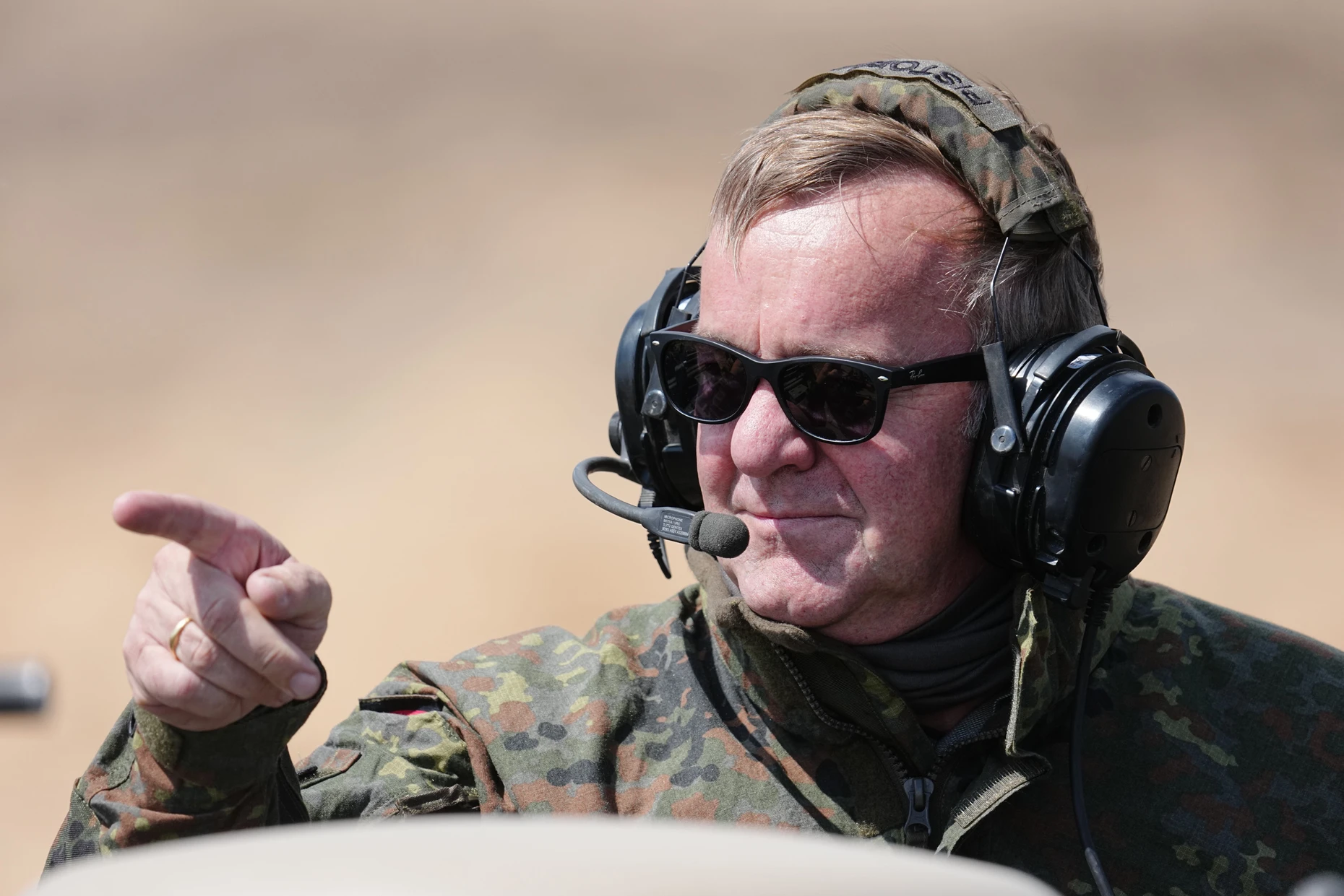 Verteidigungsminister Boris Pistorius (SPD) während einer Übung der Panzerbrigade 45 der Bundeswehr im Juni 2026 auf dem Truppenübungsplatz Pabradė.