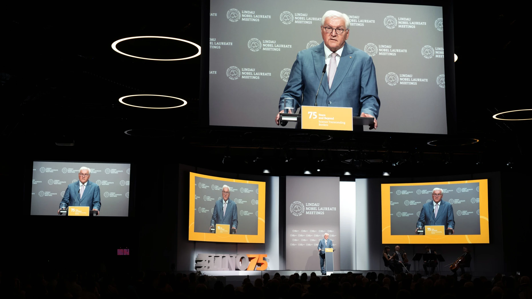 Rede von Bundespräsident Frank Walter Steinmeier zur Eröffnung des 75th Lindau Nobel Laureate Meeting, dem Nobelpreisträgertreffen in Lindau am Bodensee, in der Lindauer Inselhalle am 28.06.2026.