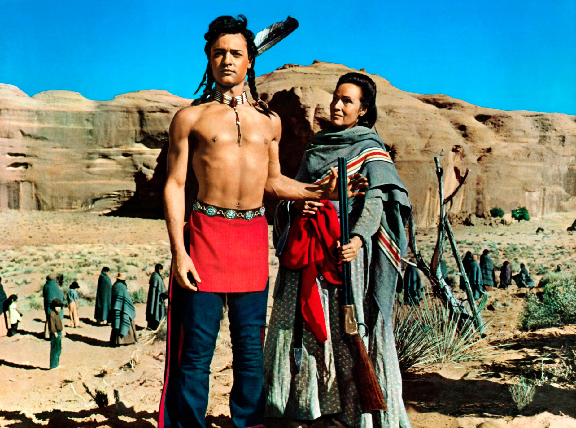Kino-Epos „Cheyenne Autumn“: Szene mit Sal Mineo und Dolores del Río