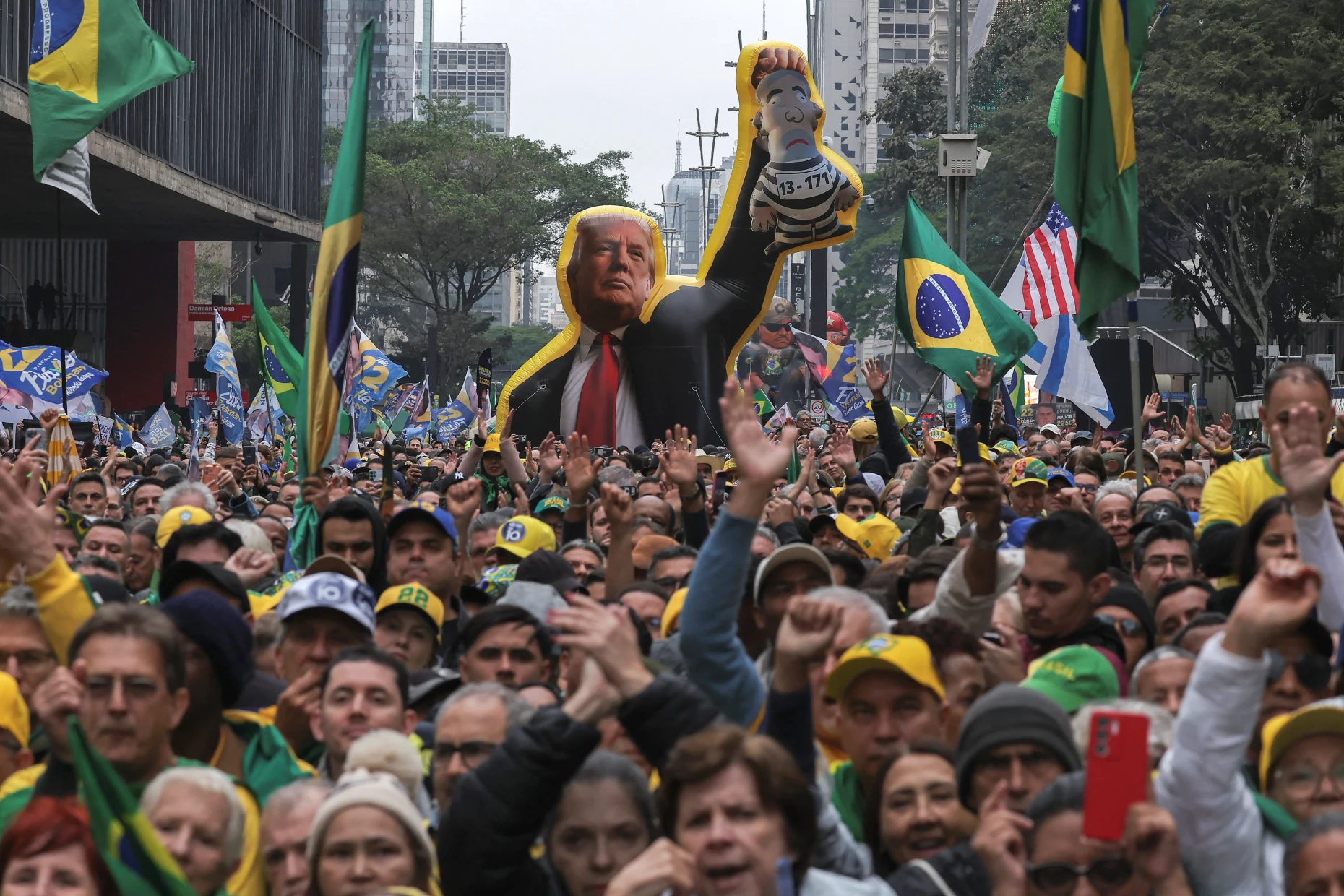 Auch Donald Trump spielte eine Rolle bei der Kundgebung der Bolsonaro-Anhänger