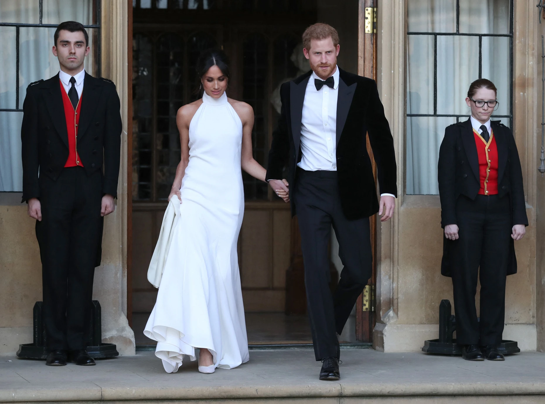 Nach der Hochzeit: Prinz Harry und seine Frau Meghan sind auf dem Weg zum Ball in Frogmore House.