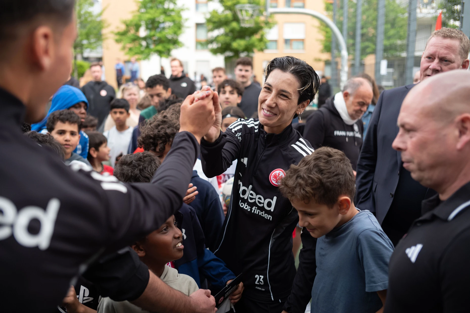 Patin Sara Doorsoun bei der Saisoneröffnung der Bolzplatzliga im Mai 2026