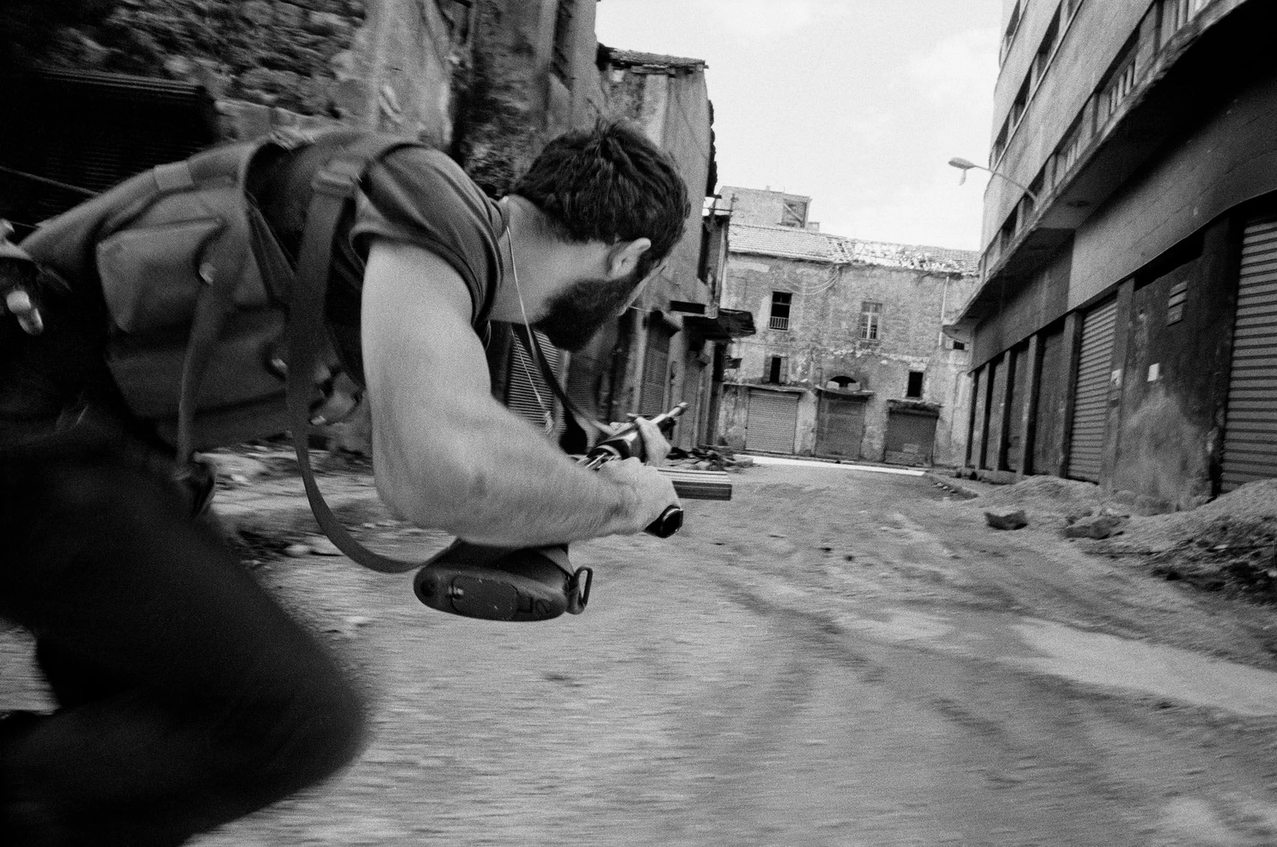 Ein christlicher Falangist während des Bürgerkriegs im Libanon, Beirut 1978