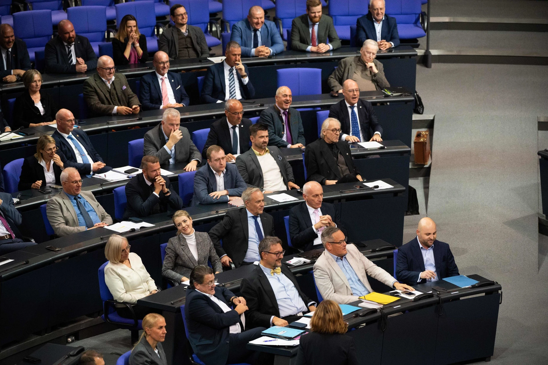 AfD-Fraktion während der Aktuellen Stunde im Bundestag zum Thema „Verhältnis der AfD zu Russland“