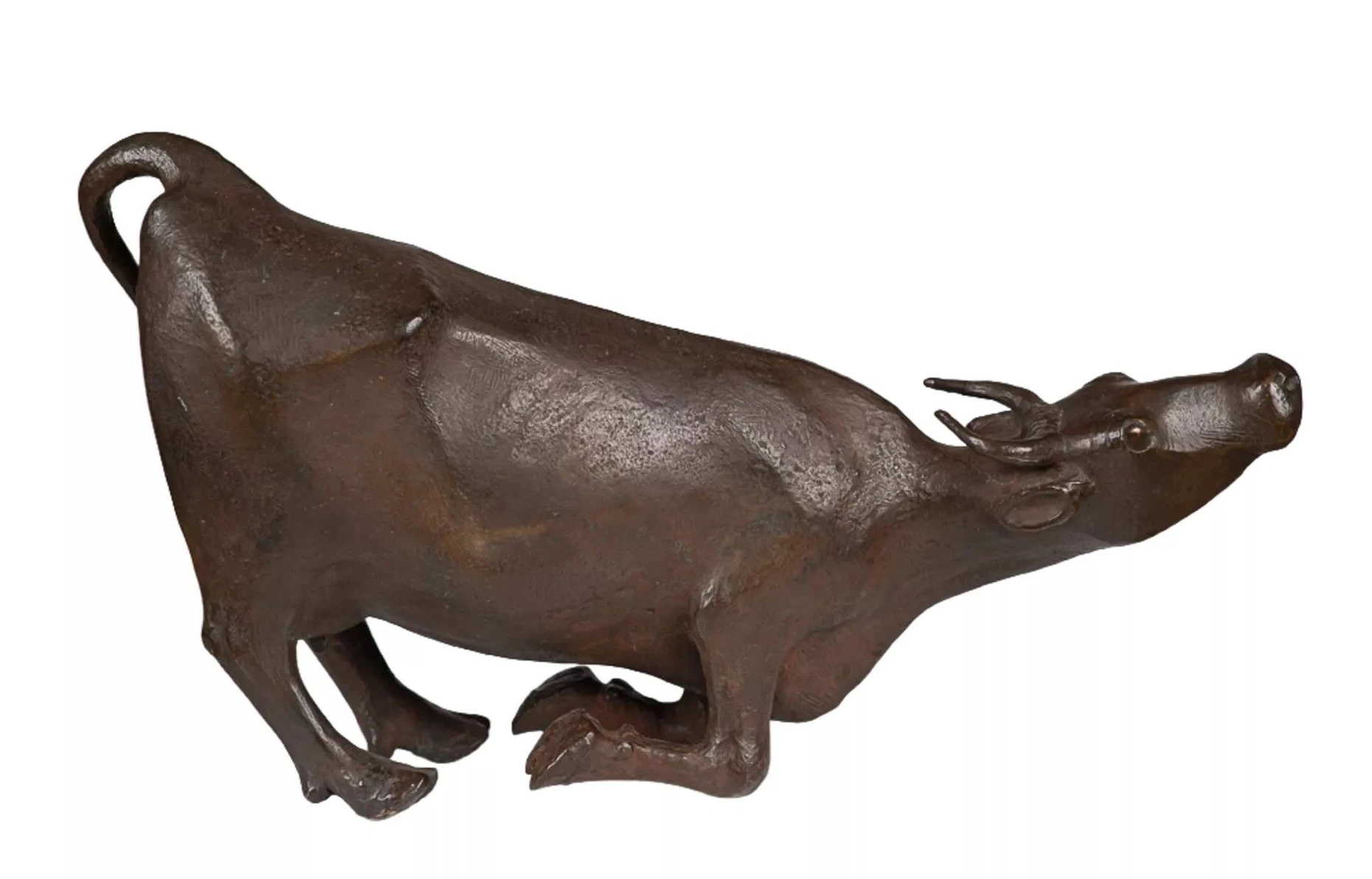  Gerhard Marcks, „Sich niedertuende Kuh“, 1949, Bronze, 26,5 × 48 × 13 cm