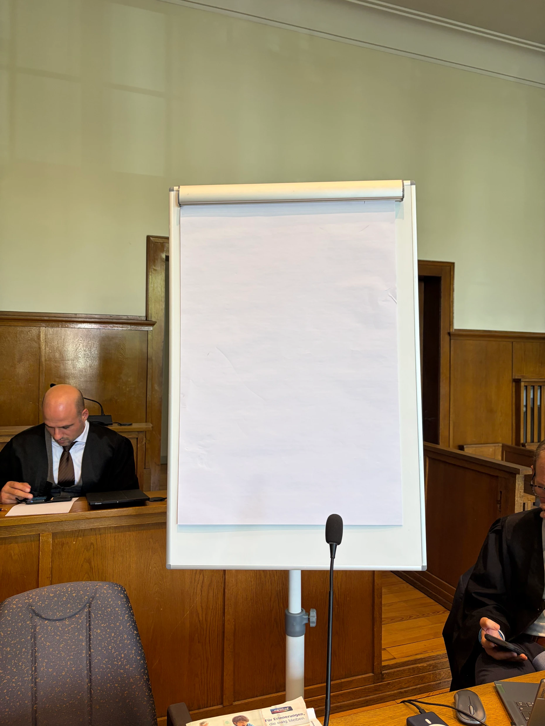Grund zum Streiten: der Standort des Flipcharts