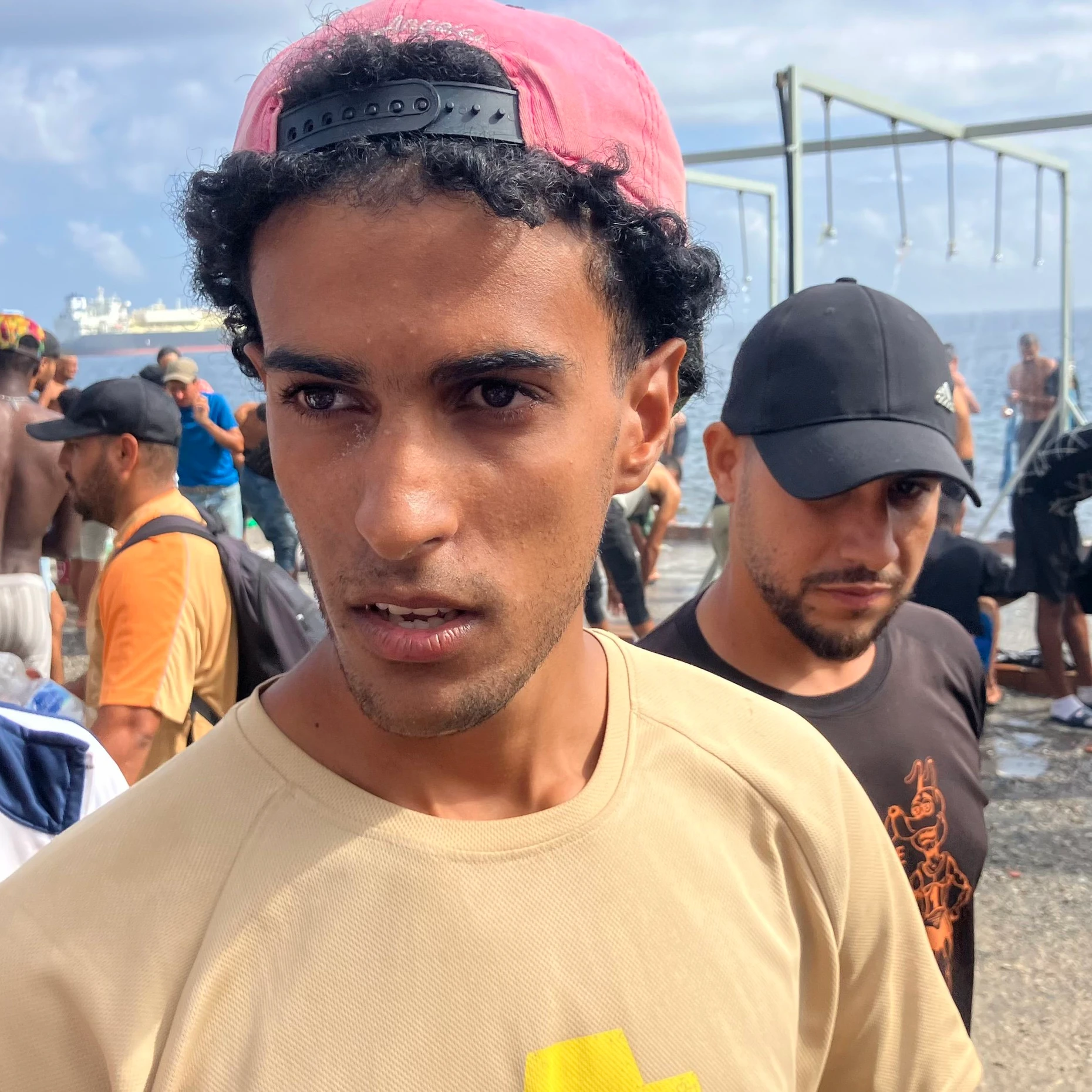 Khalid, 20 Jahre alt, kam Ende Juli aus Marokko.