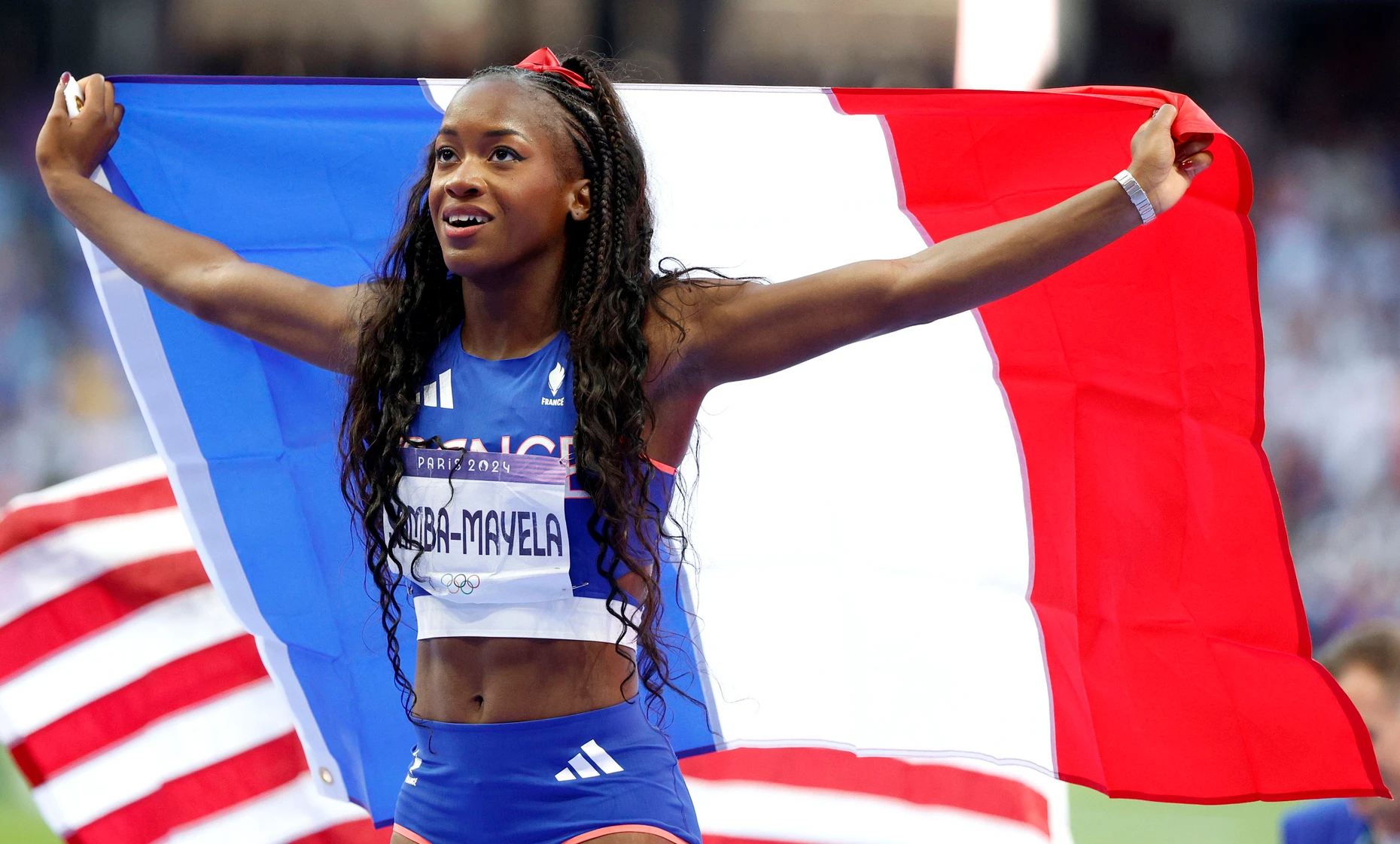 Cyréna Samba-Mayela nach ihrem Silber-Coup bei den Olympischen Spielen 2024 in Paris