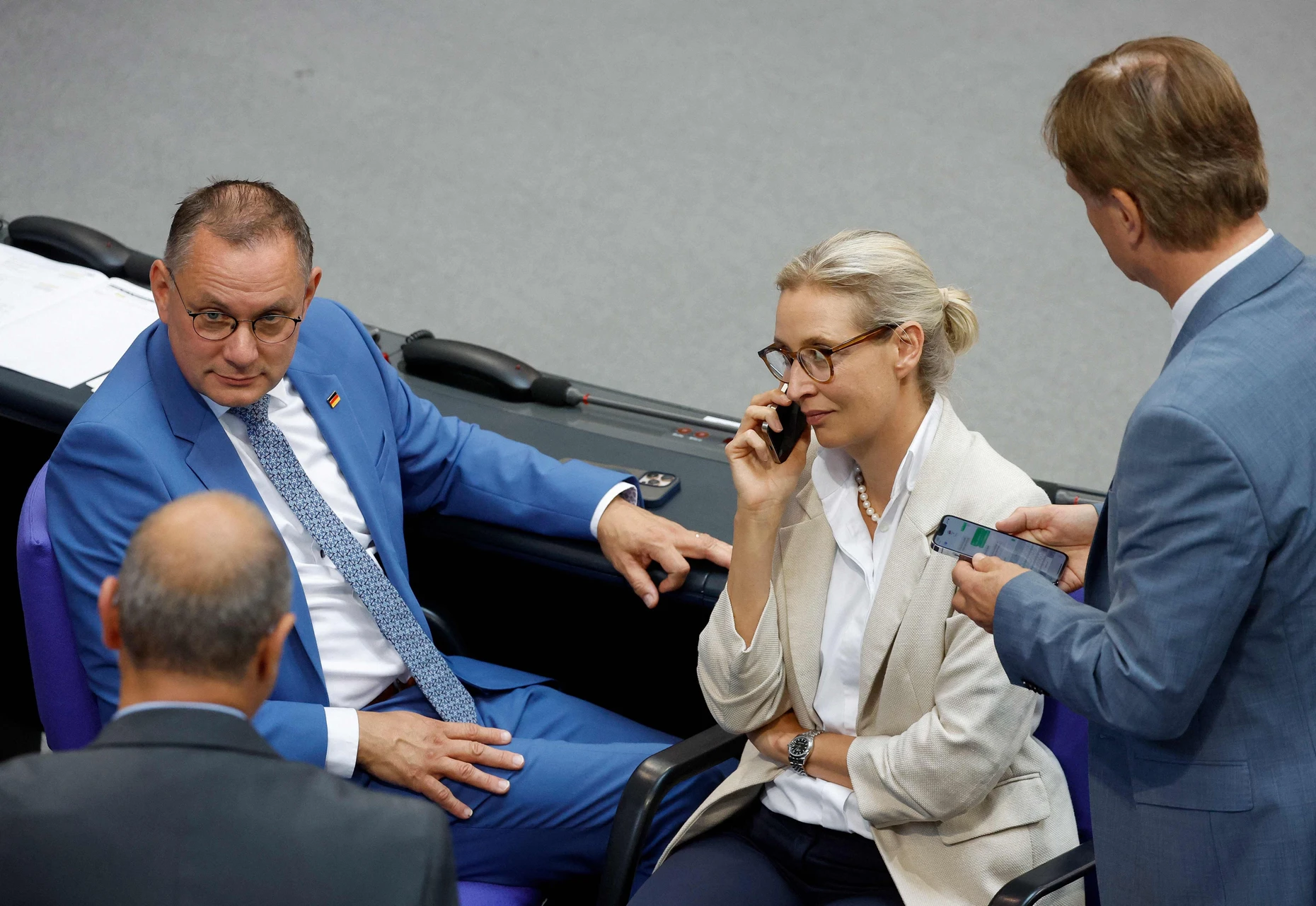 Unterschiedliche Führungspersonen: Die AfD-Vorsitzenden Tino Chrupalla und Alice Weidel